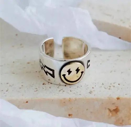 Ring Of Fire Smile Face Ring Size ONE SIZE - 3 Thumbnail