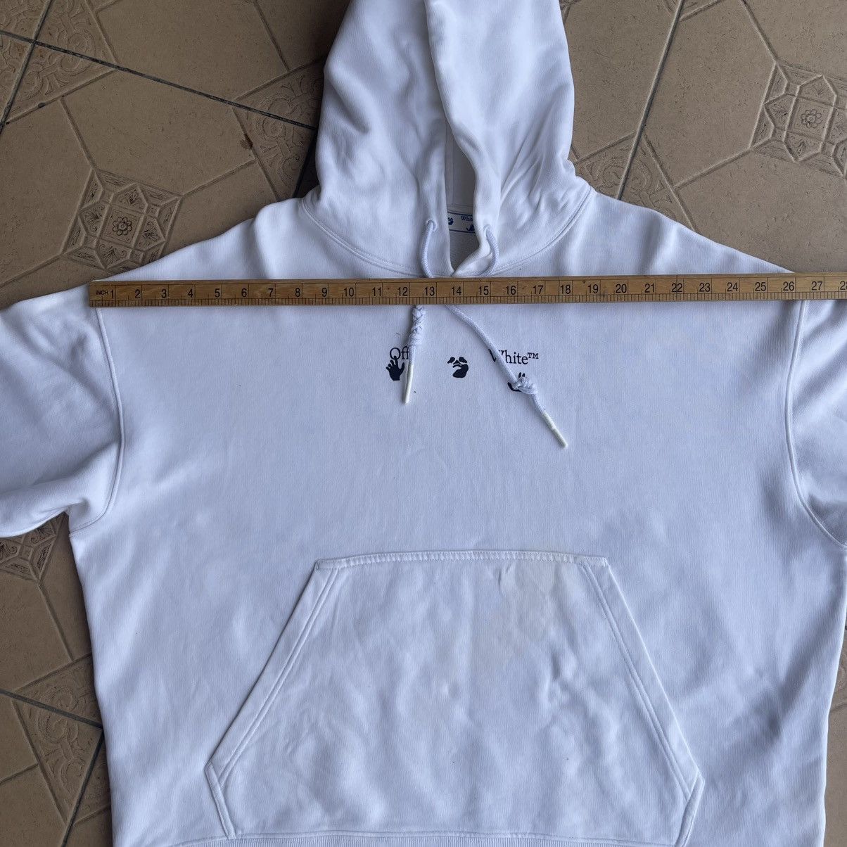 Off-White Off White Hoodie Black Paint Splatter (Refer Photo) Size US M / EU 48-50 / 2 - 25 Thumbnail