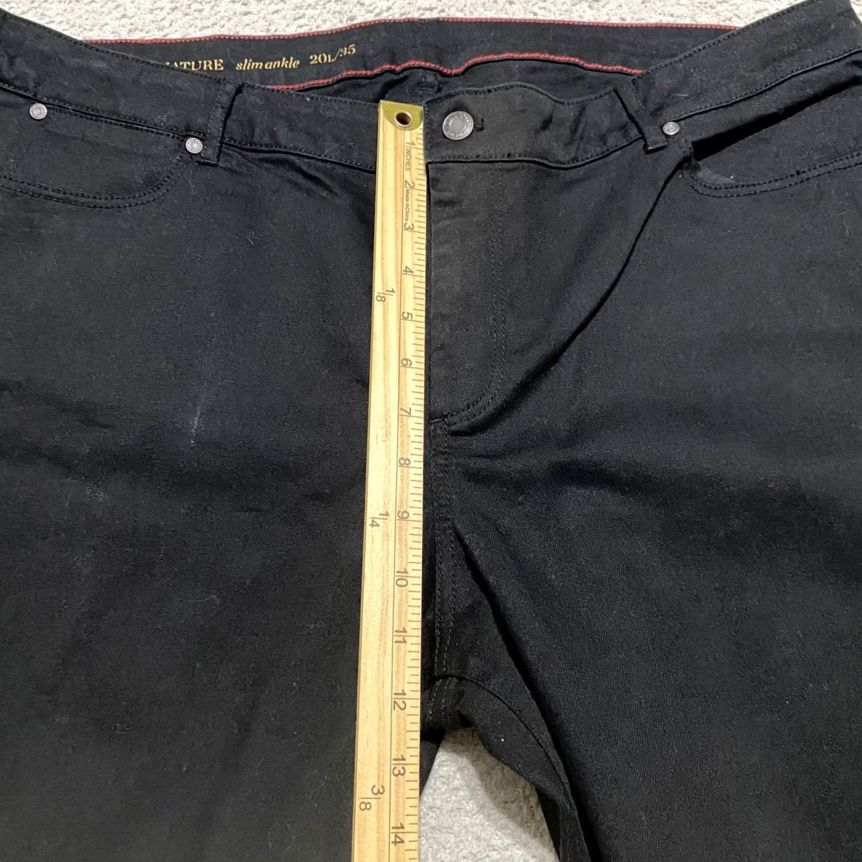Talbots Talbots Womens Jeans 20 Tall Black Dark Wash High Rise Slim Ankle Straight Size 42" / US 20 - 7 Thumbnail
