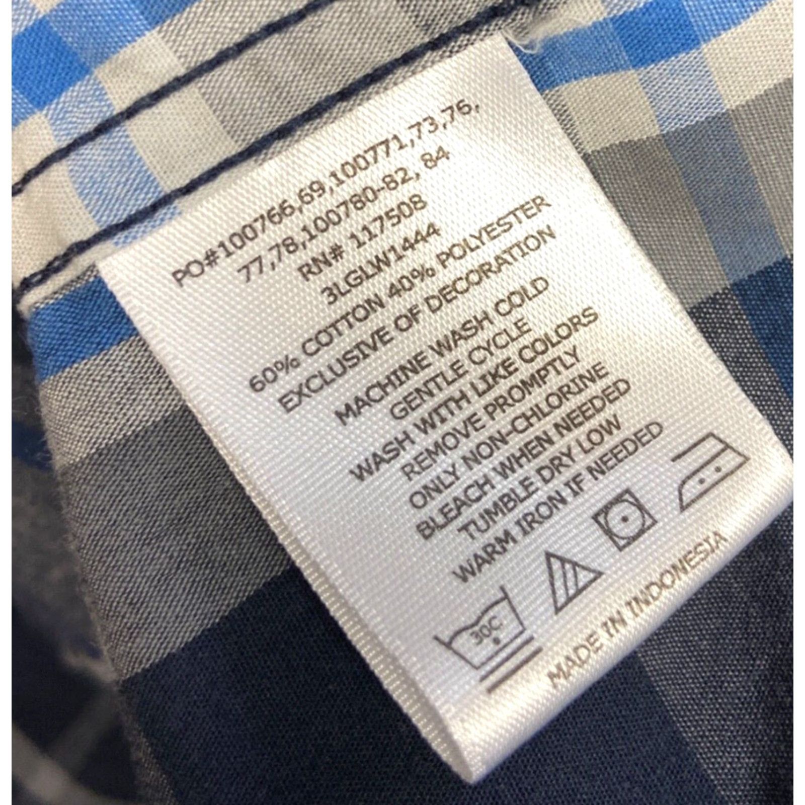 Levi's Levi's Shirt Mens Large Blue Plaid Cotton Twill Long Sleeve Button Down Pocket Size US L / EU 52-54 / 3 - 4 Thumbnail