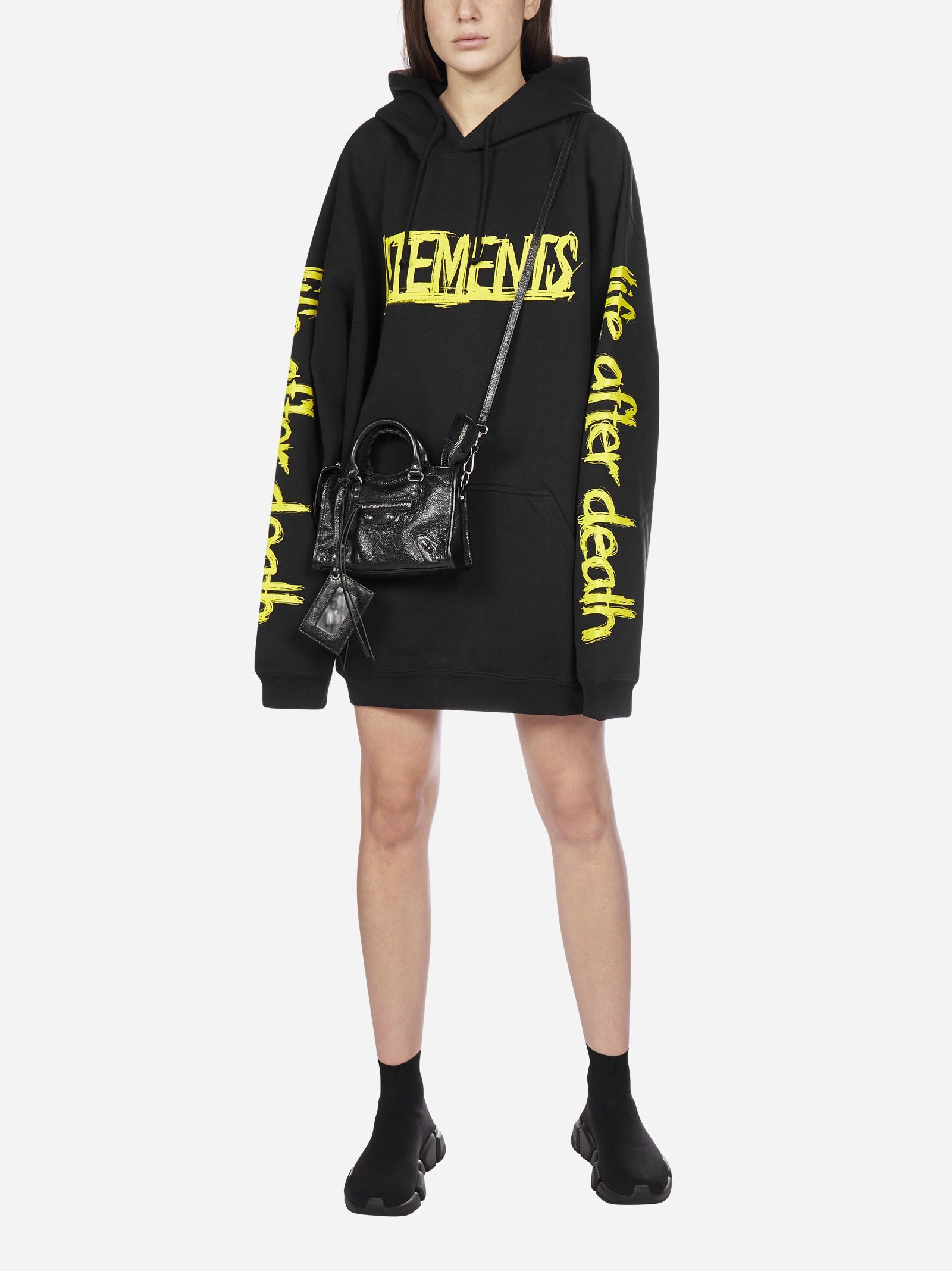 Vetements Black and Yellow World Tour Logo Oversized Hoodie Size US M / EU 48-50 / 2 - 4 Thumbnail