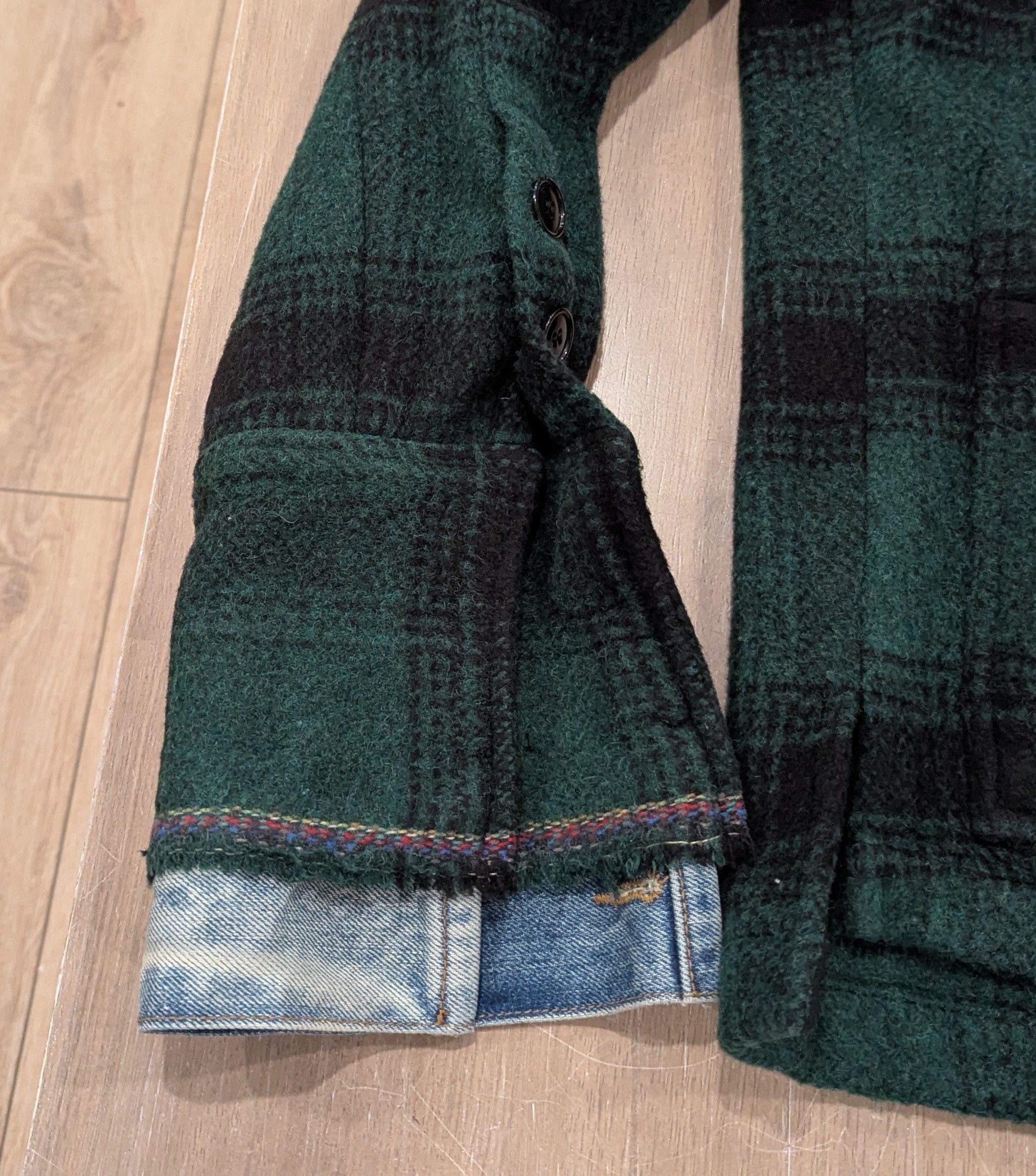 Greg Lauren Greg Lauren Boxy Plaid Wool Overshirt Green/Black 3 - Large Size US L / EU 52-54 / 3 - 5 Thumbnail