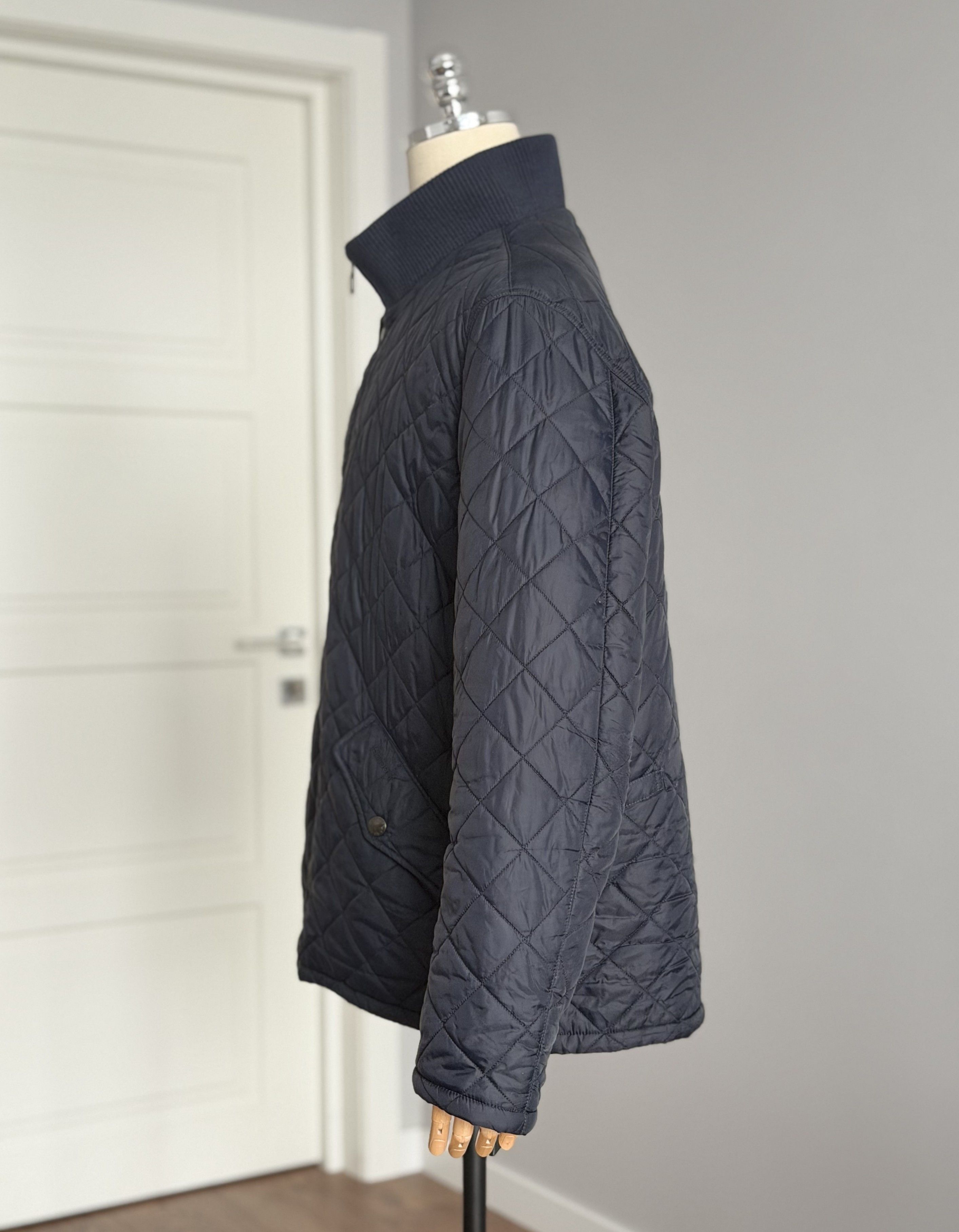 Barbour BARBOUR Chelsea Rib Neck Mens Quilted Jacket Size XXL Navy Size US XXL / EU 58 / 5 - 3 Thumbnail