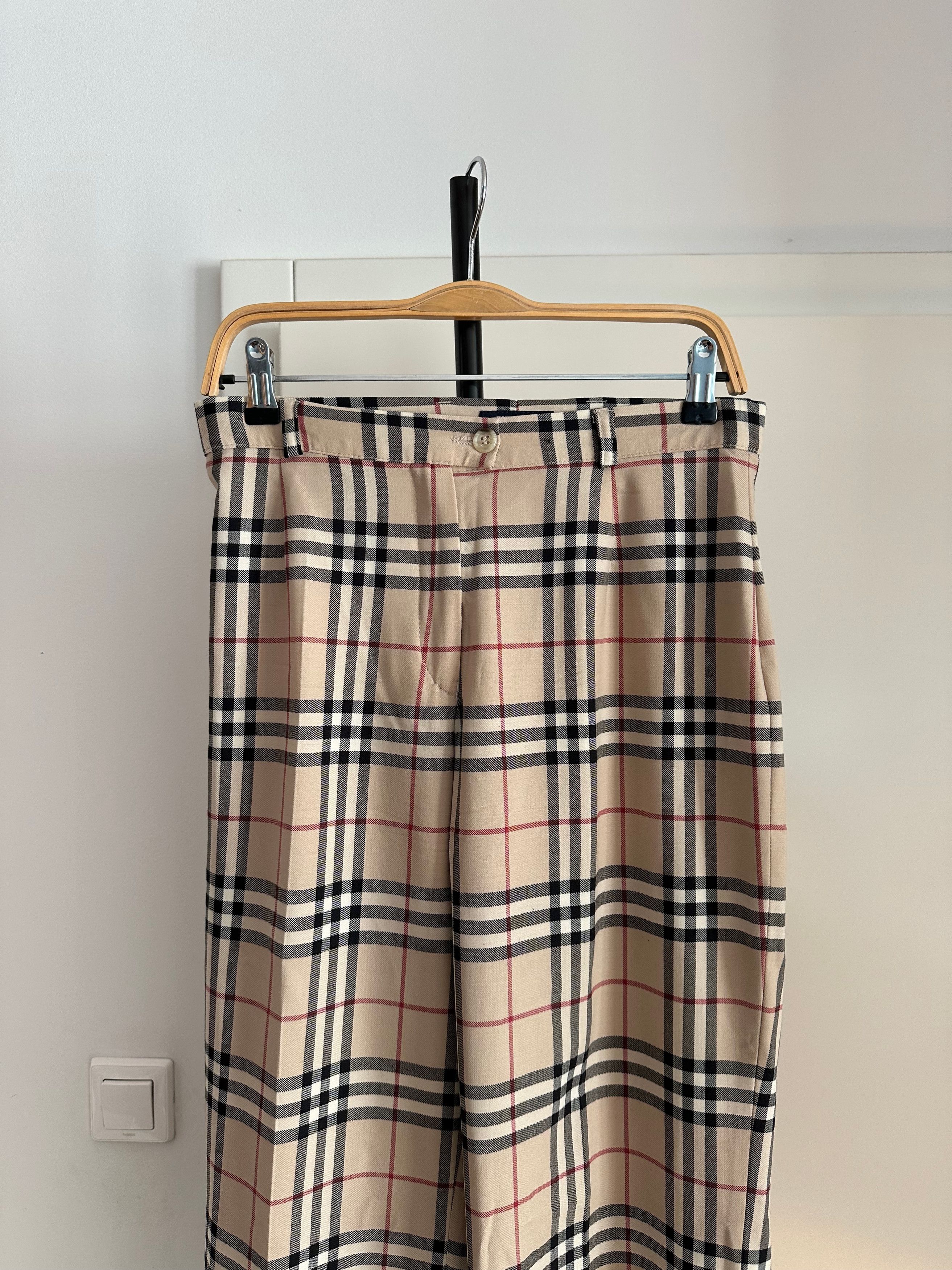 Burberry Vintage BURBERRY nova check plaid trousers wool pants Size 28" / US 6 / IT 42 - 2 Thumbnail