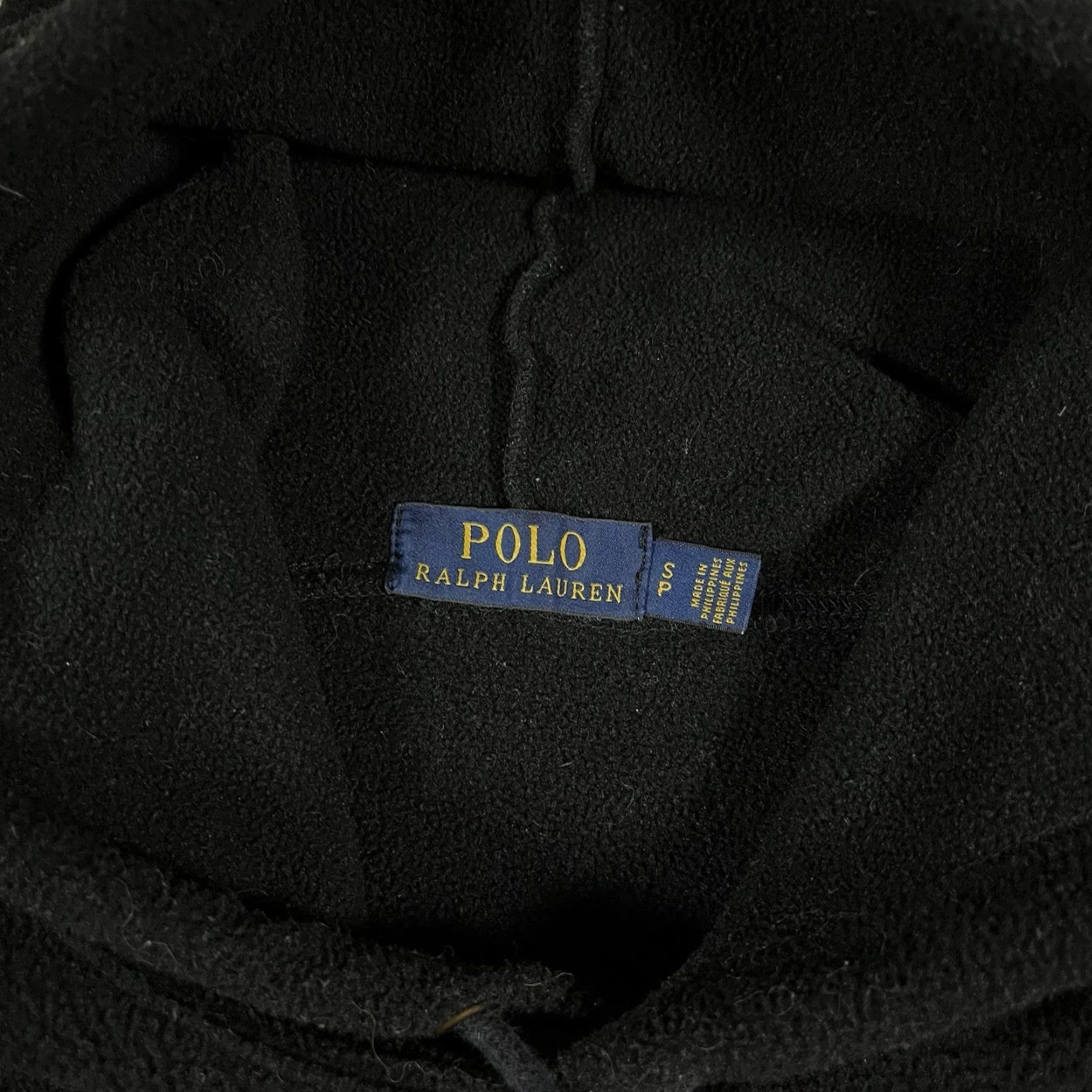Polo Ralph Lauren VINTAGE Polo Ralph Lauren Hoodie Mens S Black Fleece USA Flag Stadium Pullover Size US S / EU 44-46 / 1 - 2 Thumbnail
