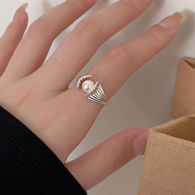 Other NEW 925 Silver Ring Women's Scallop Open Ring Size ONE SIZE - 1 Thumbnail