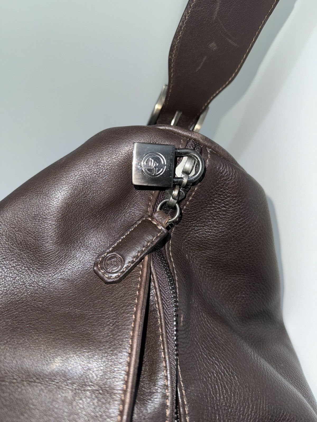 Giorgio Armani Giorgio Armani Leather Travel Bag Size ONE SIZE - 4 Thumbnail