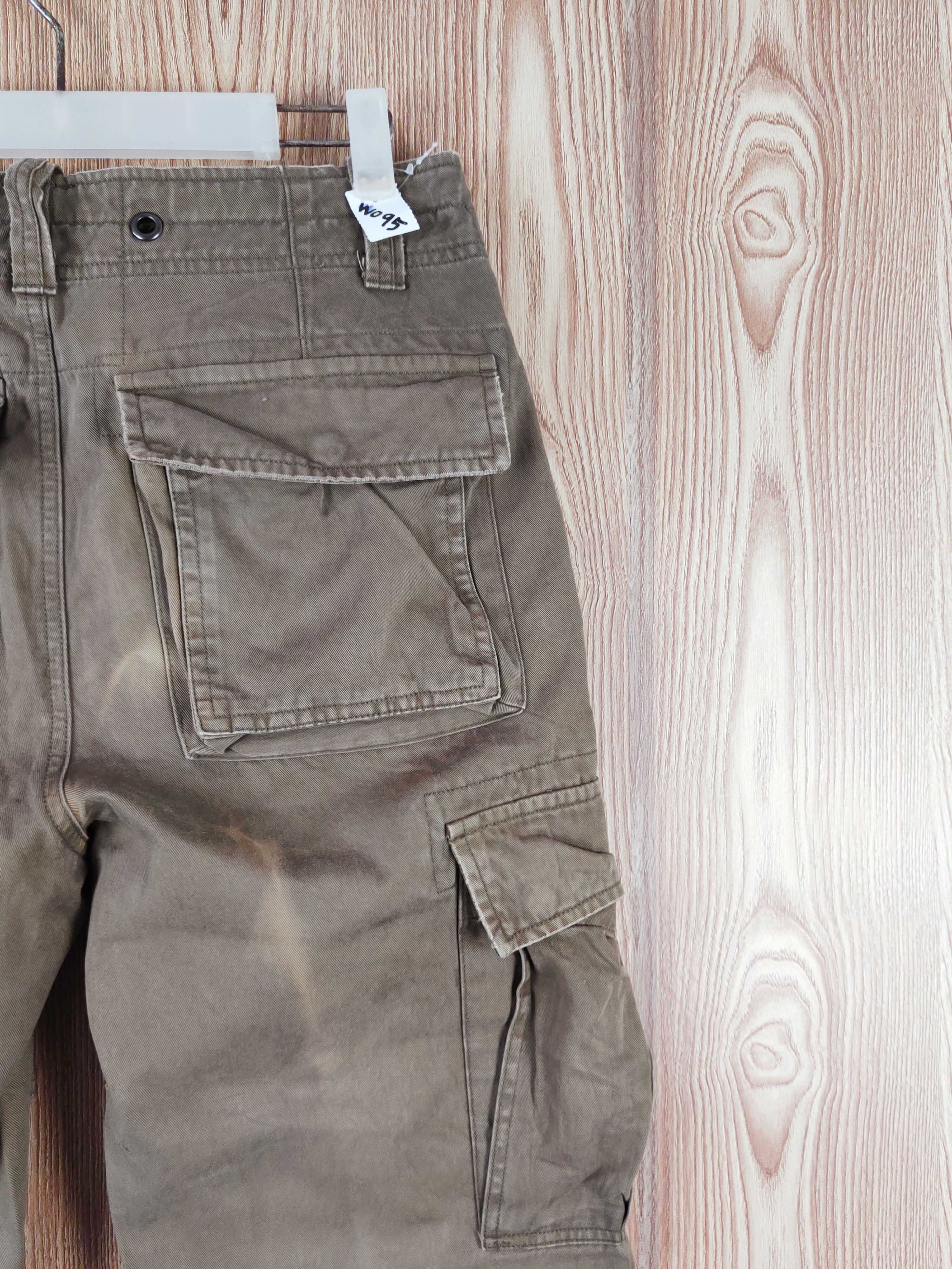 Japanese Brand Alphasophy Classic Olive Faded Multipocket Cargo Pants #W095 Size US 30 / EU 46 - 11 Thumbnail
