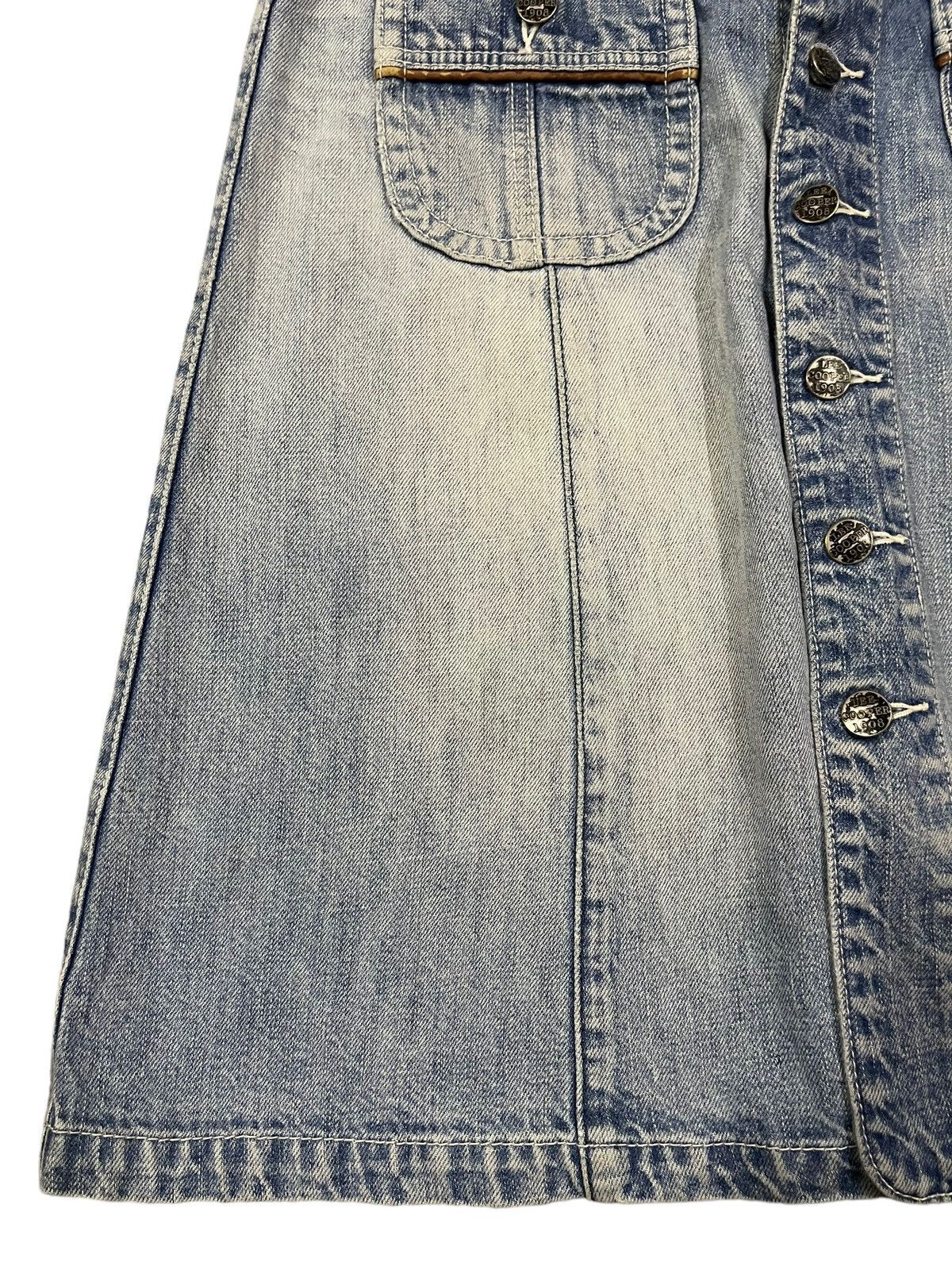 Vivienne Westwood Vintage Japanese Full Button Blue Wash Style Denim Skirt Size 28" / US 6 / IT 42 - 7 Thumbnail