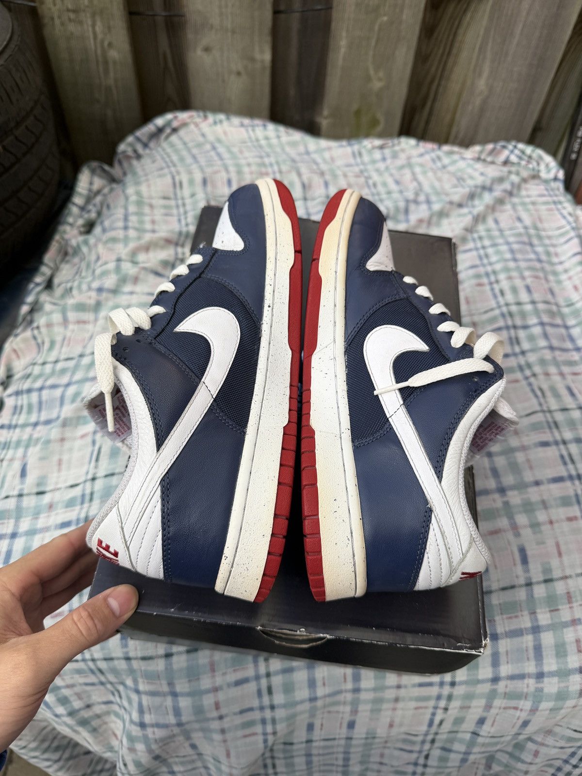 Nike Nike Dunk Low CI France Midnight Navy White Size US 9 / EU 42 - 4 Thumbnail