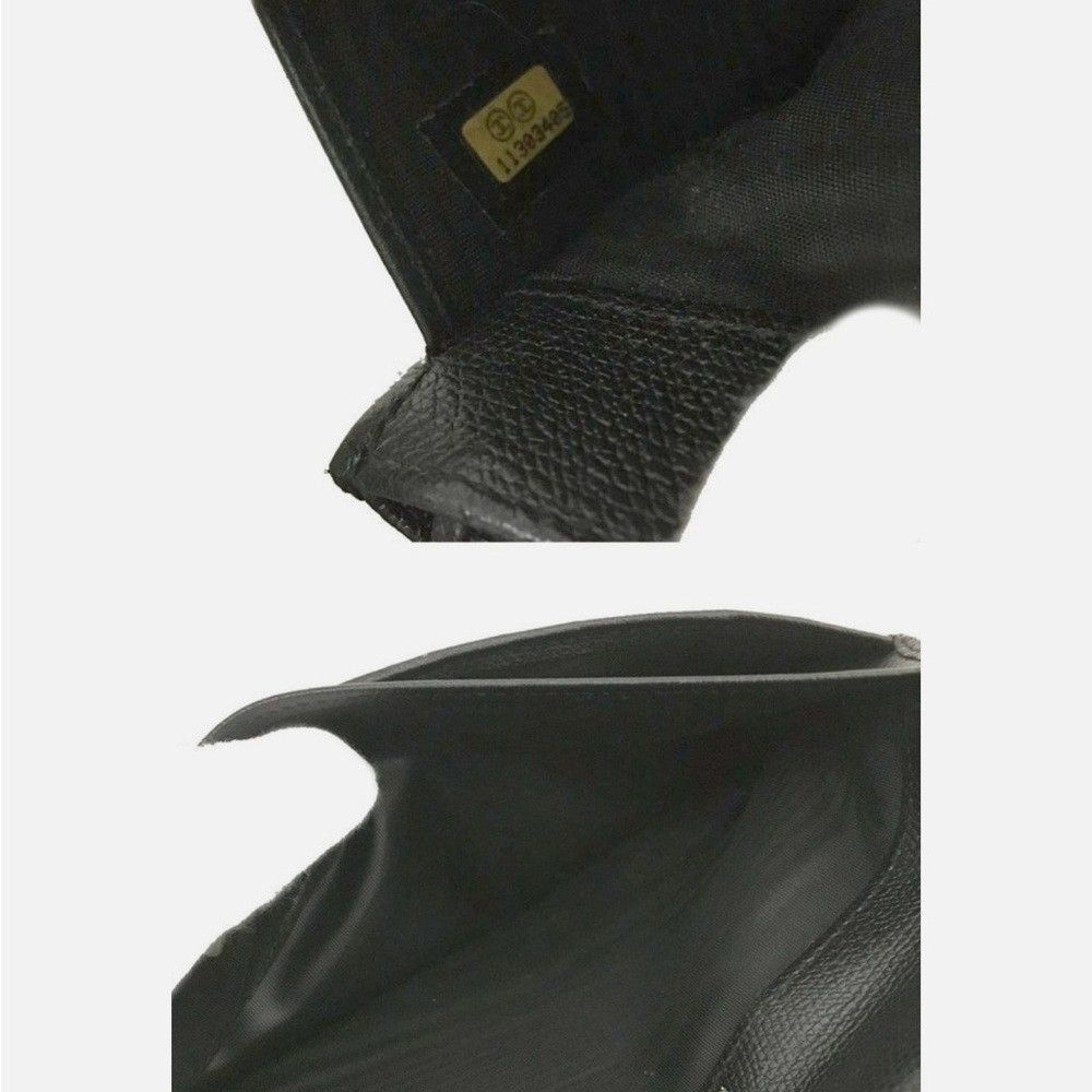 Chanel CHANEL Coco Button Leather Long Bifold Wallet Black 100% Au Size ONE SIZE - 2 Thumbnail