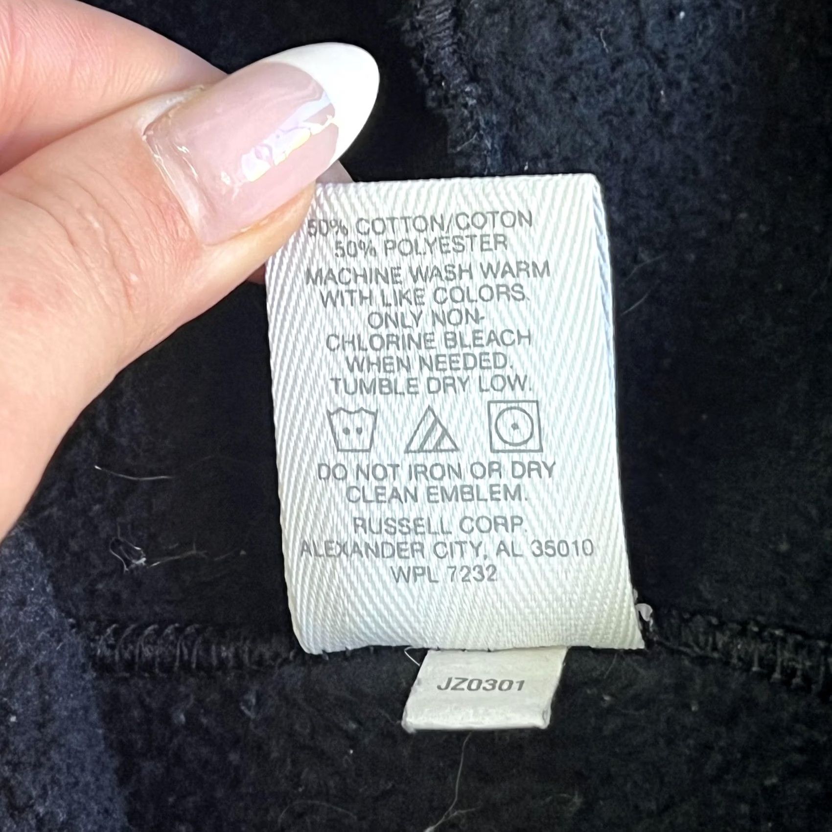 Russell Athletic VINTAGE Russell Athletic Hoodie Womens Large Black 100% Angel Rhinestone Full Zip Size L / US 10 / IT 46 - 4 Thumbnail