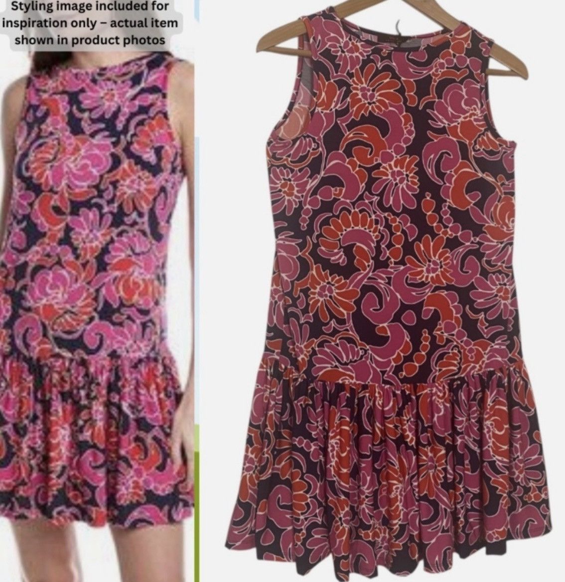 Trina Turk NWT Trina Turk Floral Sleeveless Ruffle-Hem Mini Dress Size XS / US 0-2 / IT 36-38 - 1 Thumbnail
