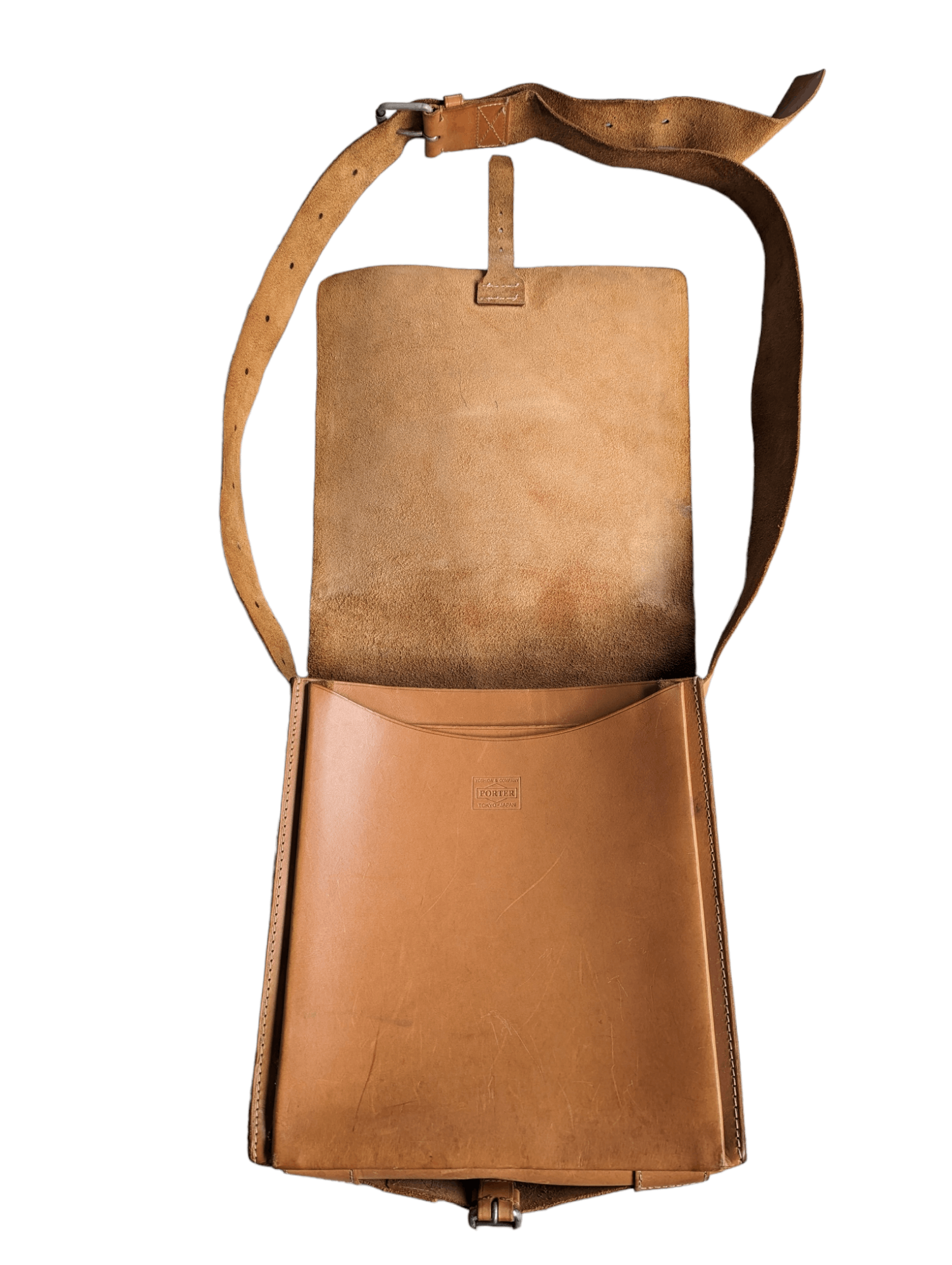 Leather PORTER LEATHER MESSENGER BAG MADE IN JAPAN Size ONE SIZE - 9 Thumbnail