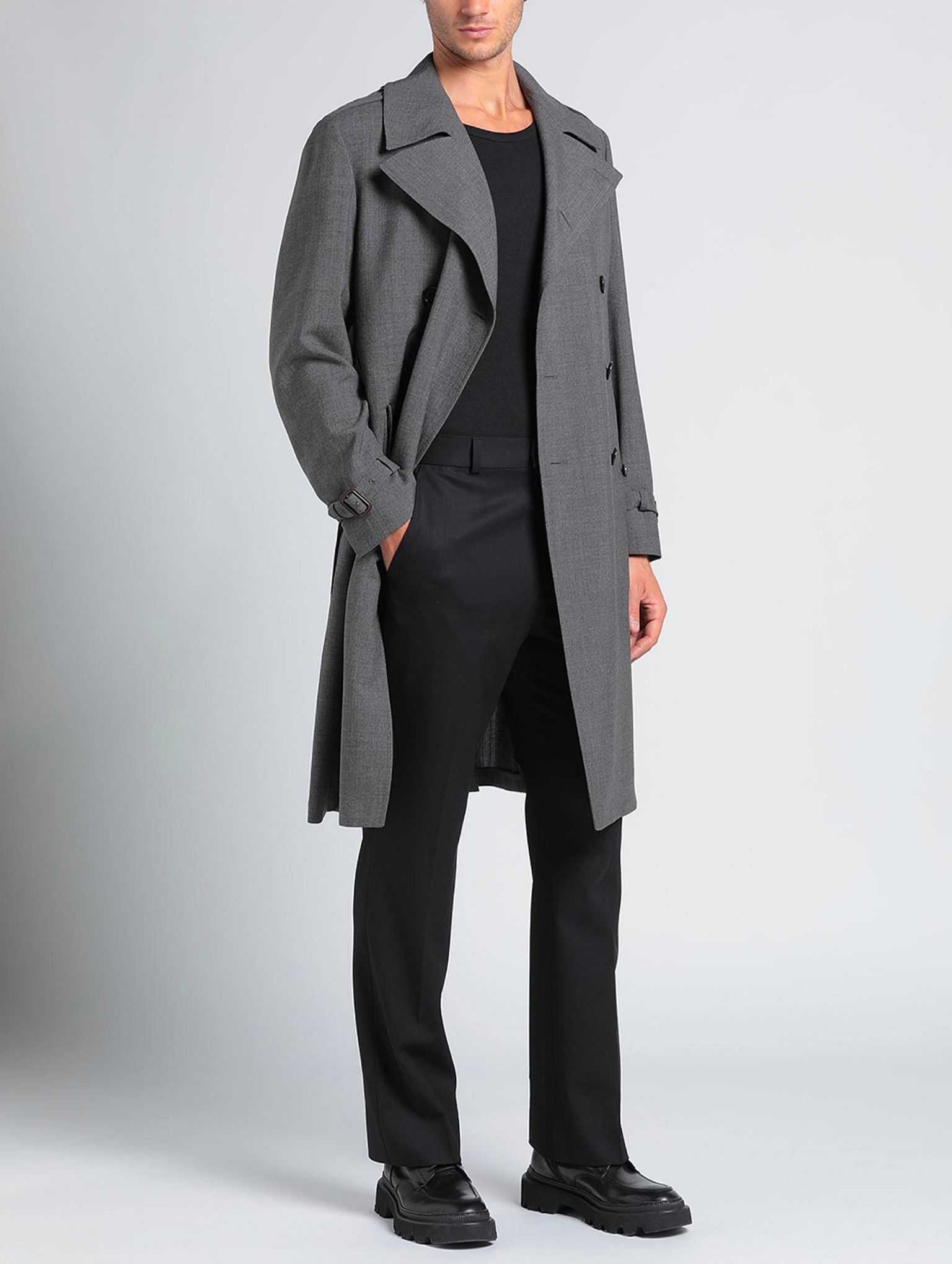 Lardini Mohair Wool Double-Breasted Trench Coat Size US M / EU 48-50 / 2 - 3 Thumbnail