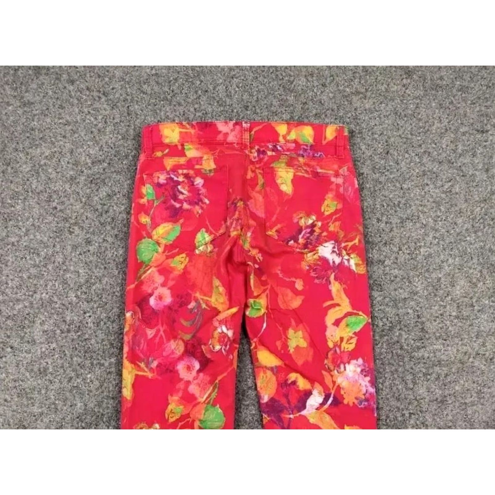 Ralph Lauren VINTAGE Ralph Lauren Women Jeans Floral Pattern Denim Blue 28 Skinny Bibless? Belt Loops Logo - wait no Size 28" / US 6 / IT 42 - 4 Thumbnail