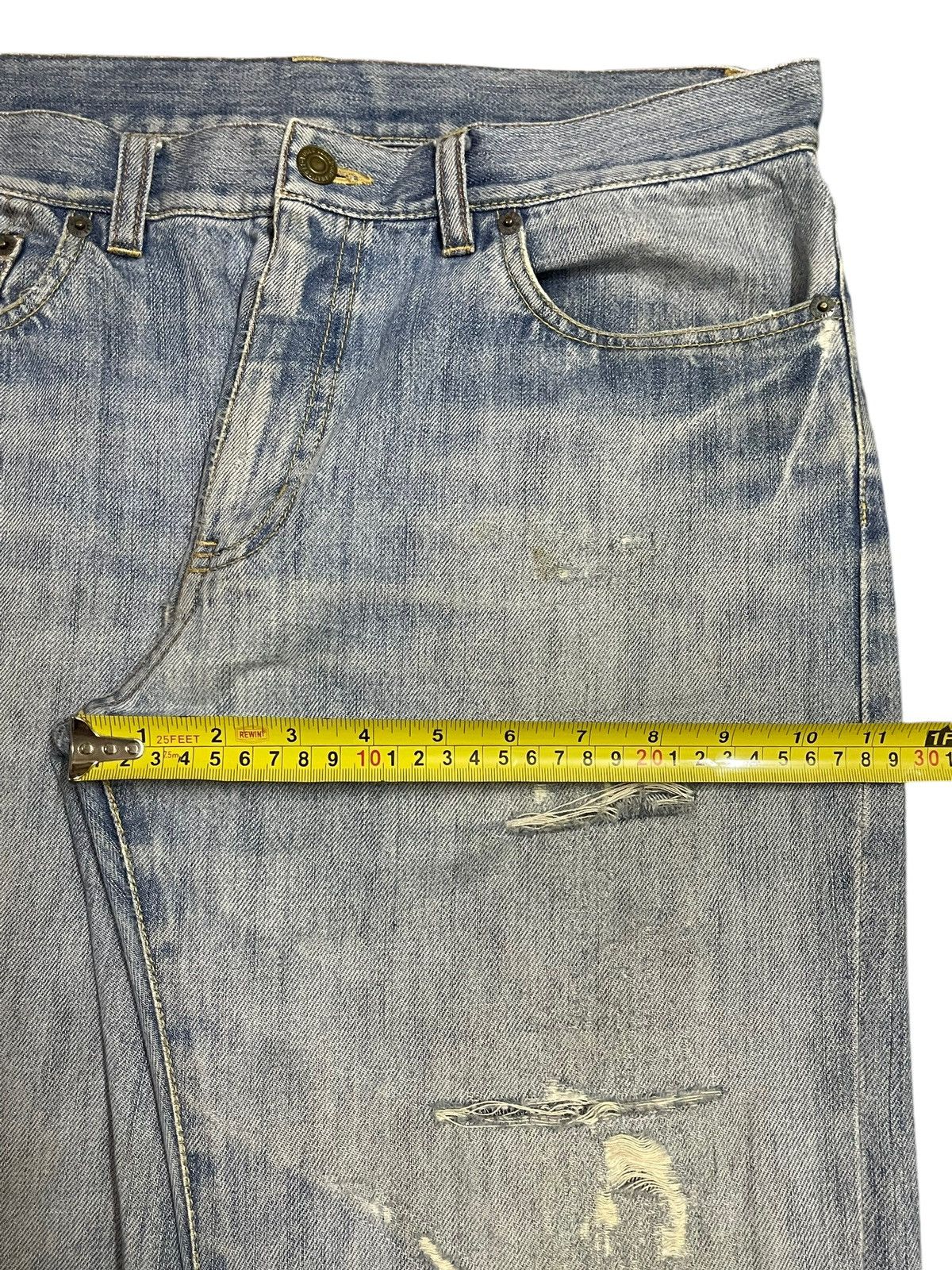 14th Addiction Vintage Japanese Brand Blue Wash Distressed Style Jeans Size US 34 / EU 50 - 15 Thumbnail