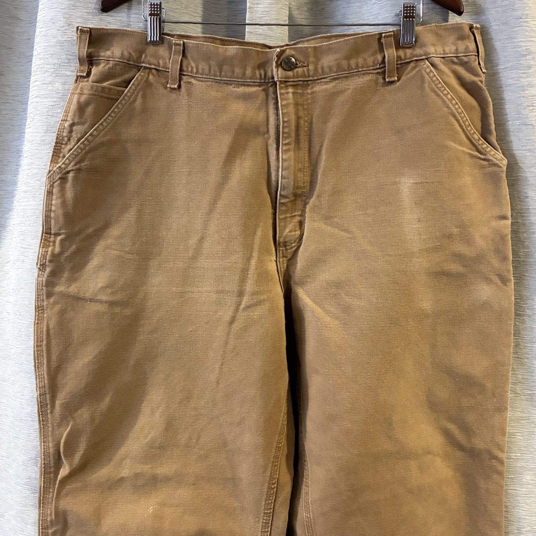Carhartt Carhartt Carpenter Pants Mens 40x36 Zip Brown Loose Regular Fit Size US 40 / EU 56 - 2 Thumbnail