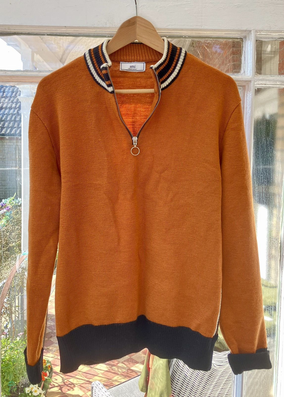 AMI AMI Mattiussi Wool Jumper RRP $300 NEW Orange Mr Porter Size US L / EU 52-54 / 3 - 6 Thumbnail
