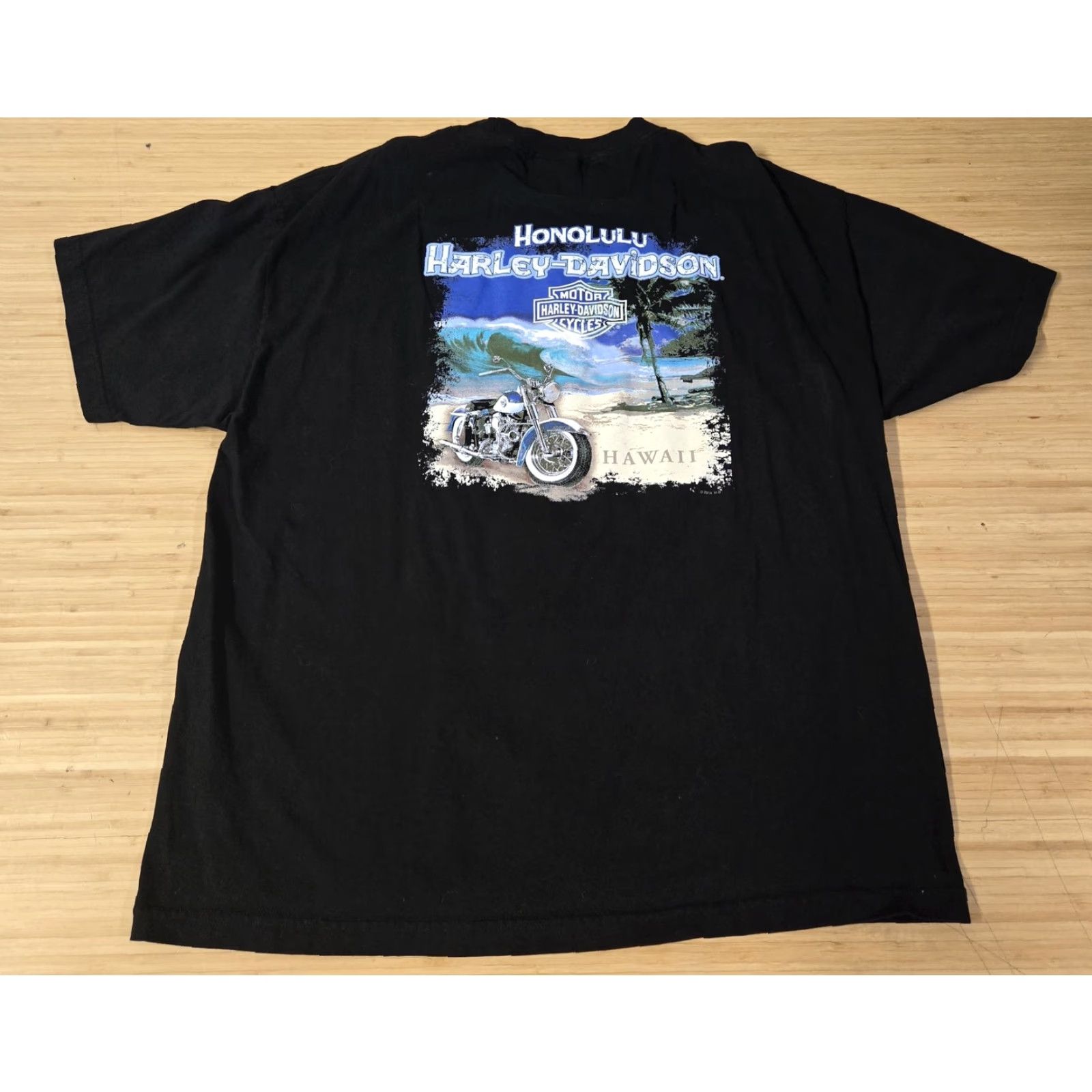 Harley Davidson Harley-Davidson Shirt Mens 2XL Black Honolulu Hawaii Motorcycle Beach Graphic 2014 Size US XXL / EU 58 / 5 - 4 Thumbnail