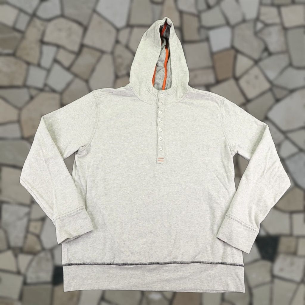 Carbon2Cobalt VINTAGE Carbon 2 Cobalt Hoodie Mens Large Gray Button Up Pullover Sweatshirt Knit High Neck Cotton Spandex Logo Size US L / EU 52-54 / 3 - 1 Thumbnail