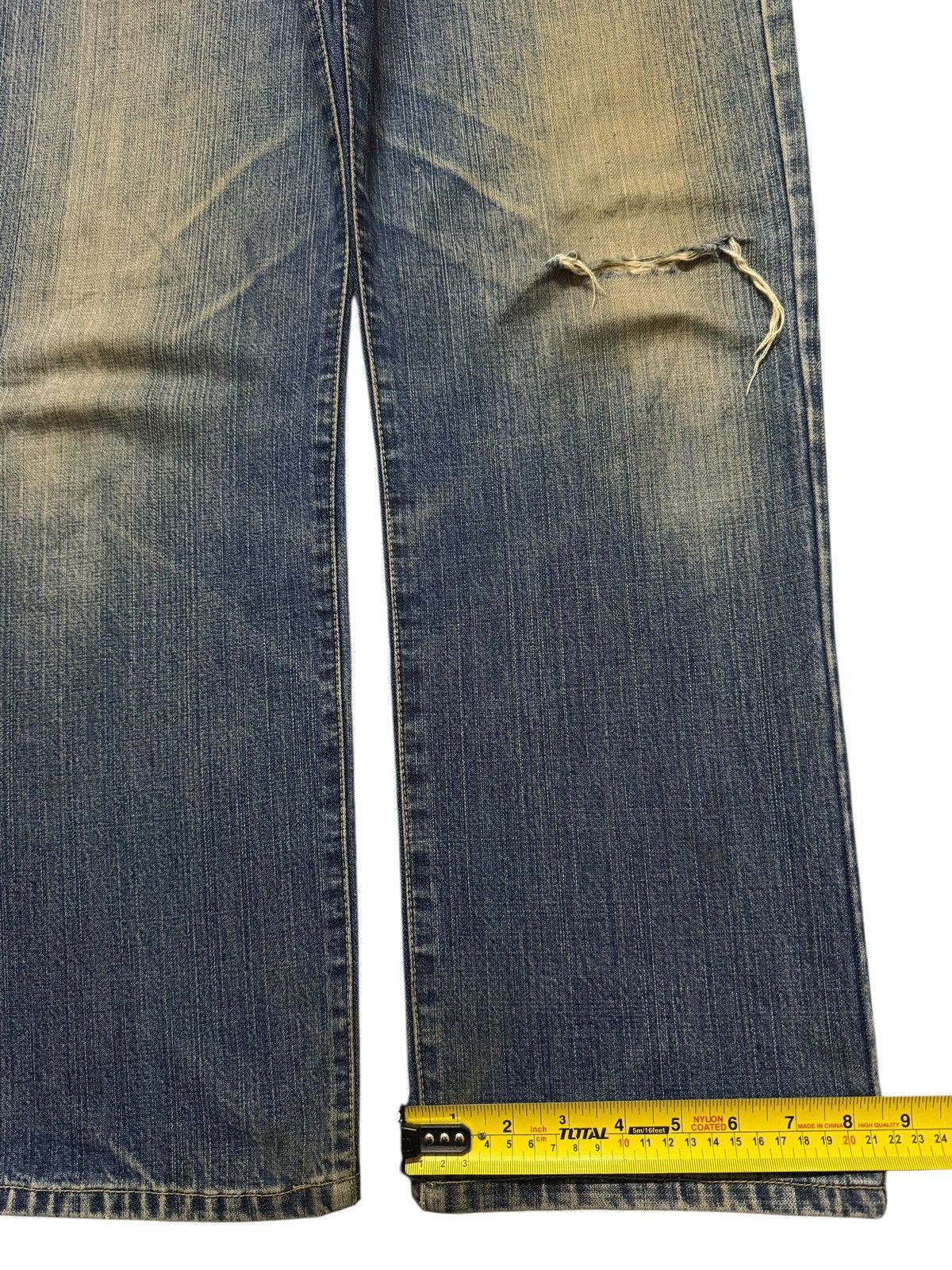 14th Addiction Vintage Y2K Japanese Brand Mud Wash Distress Wide Leg Baggy Size US 32 / EU 48 - 13 Thumbnail