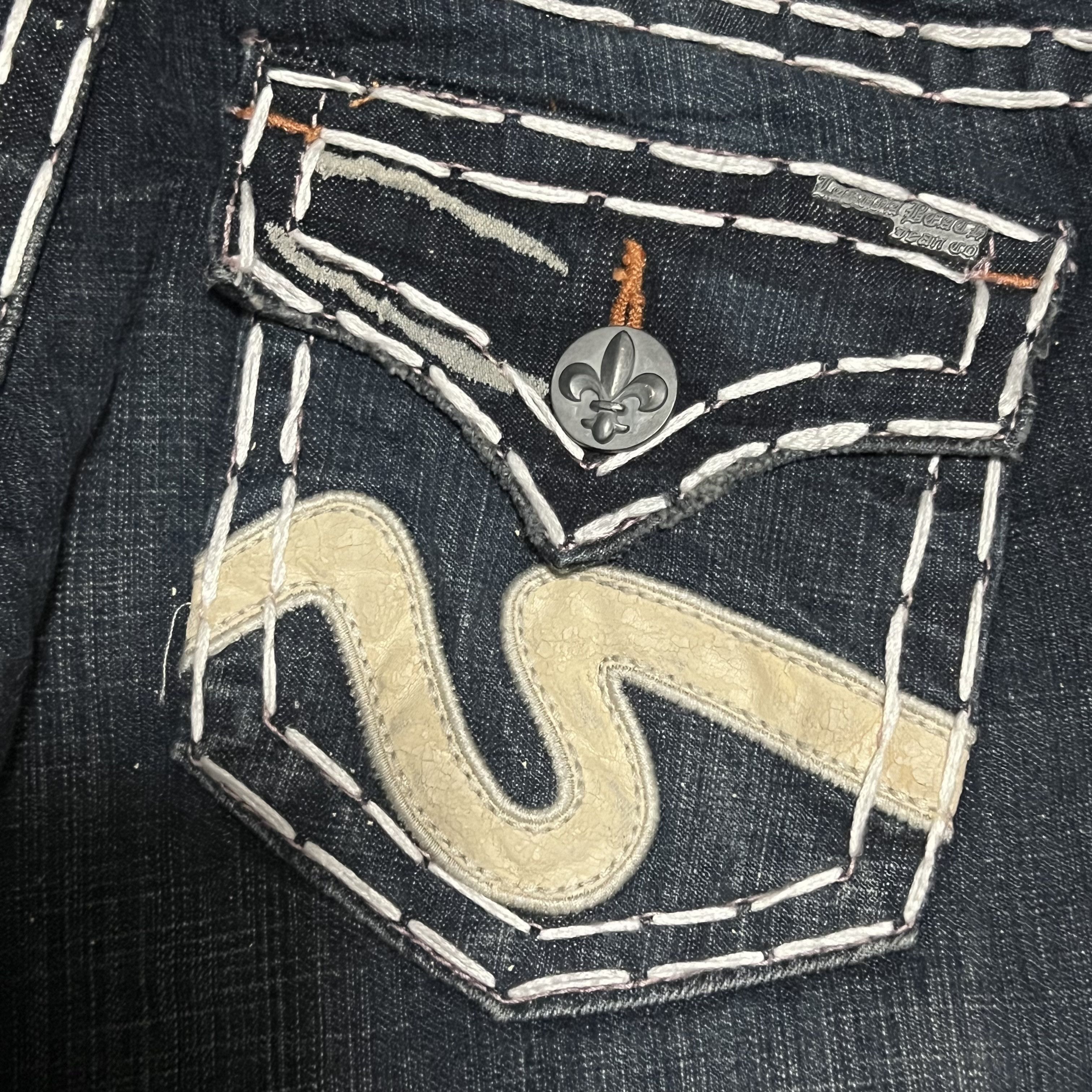 Ed Hardy × Miss Me × True Religion Vintage NWT Laguna Beach Straight Jeans Size 28x28 Y2K Size 28" / US 6 / IT 42 - 4 Thumbnail