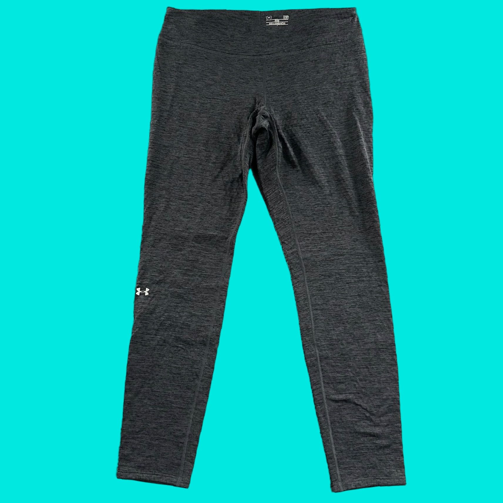 Under Armour Under Armour Womens Leggings Gray Size Large Base 2.0 Heatgear Polyester Blend Compression Stretch Ankle Mid Rise 8.5-10.5 in 32 in Waist 28 in Inseam Size 36" / US 14 / IT 50 - 1 Thumbnail