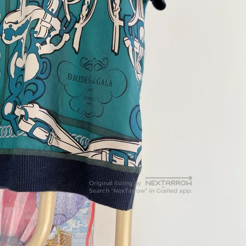 Hermes Hermes Green printed T-shirt Size XS / US 0-2 / IT 36-38 - 5 Thumbnail