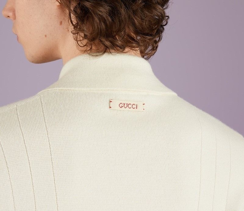 Gucci o1s1wg110225 Cashmere and Wool Striped Polo Shirt Multicolor Size US M / EU 48-50 / 2 - 3 Thumbnail