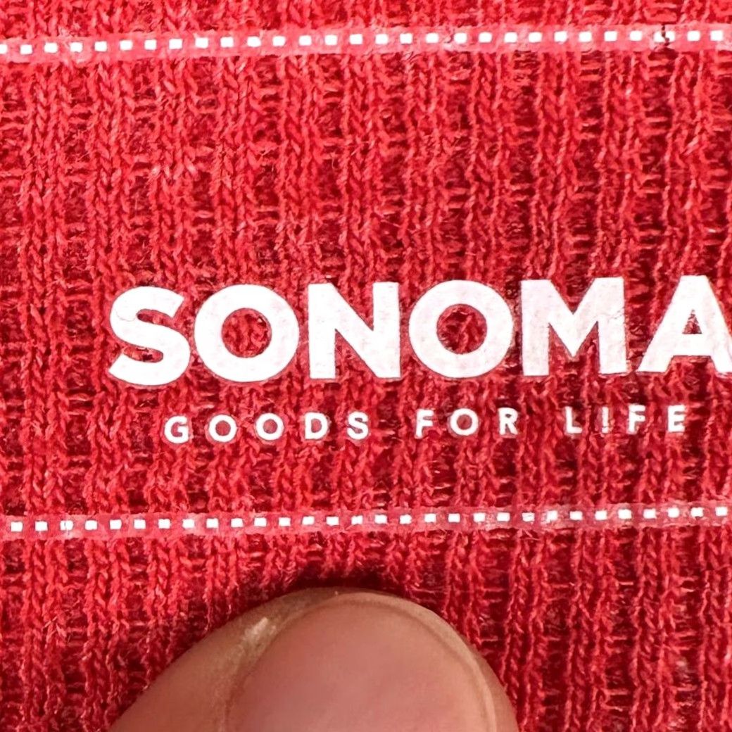 Vintage Sonoma Mens Sweatshirt Sweater Adult Small Red Waffle-Knit Crewneck Pullover Thermal Knit Shirt Casual Outdoor Walking | Veg? Size US S / EU 44-46 / 1 - 4 Thumbnail