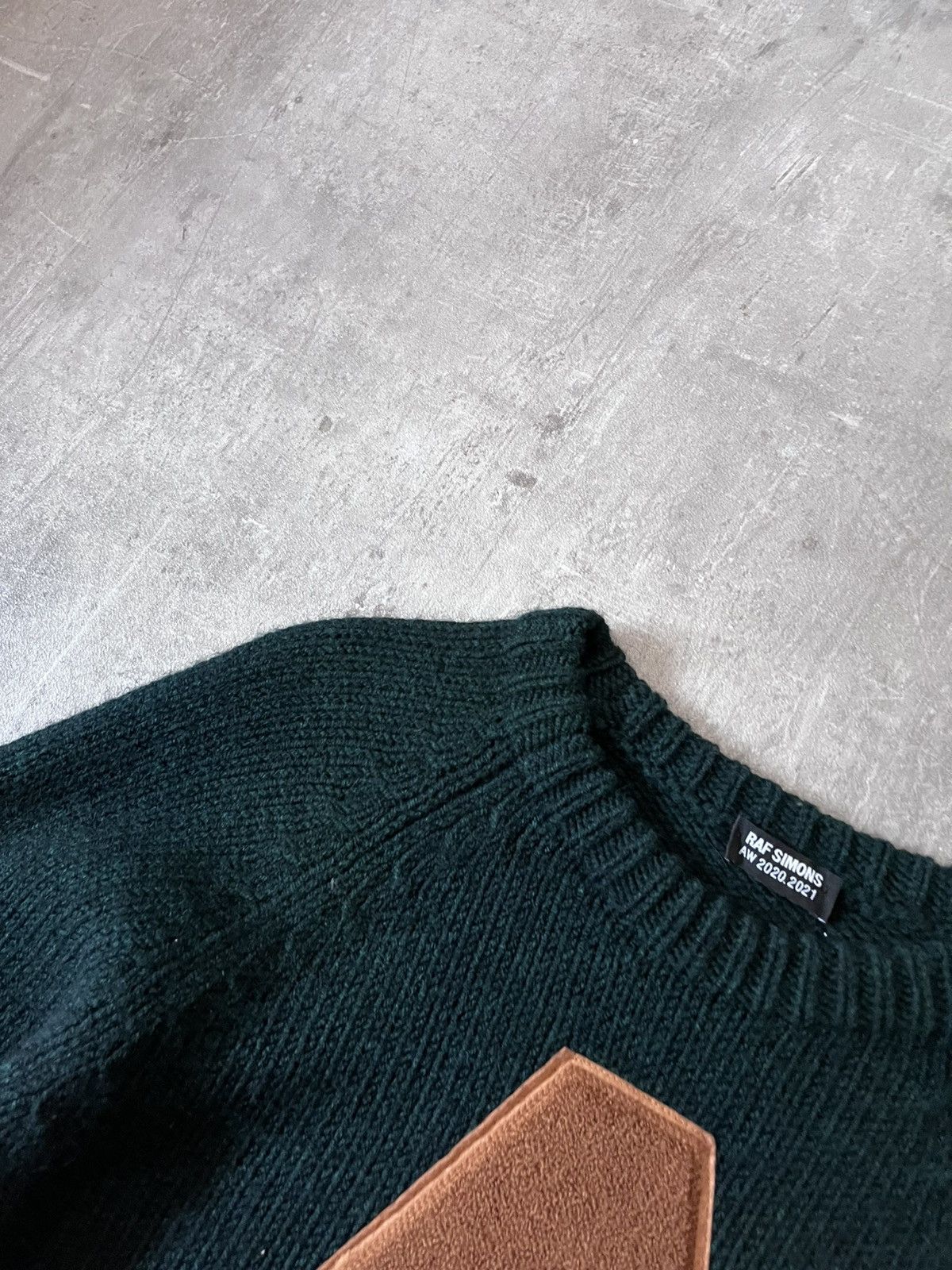 Raf Simons Raf Simons A/W 2020/21 letter A patch sweater green Size US S / EU 44-46 / 1 - 6 Thumbnail