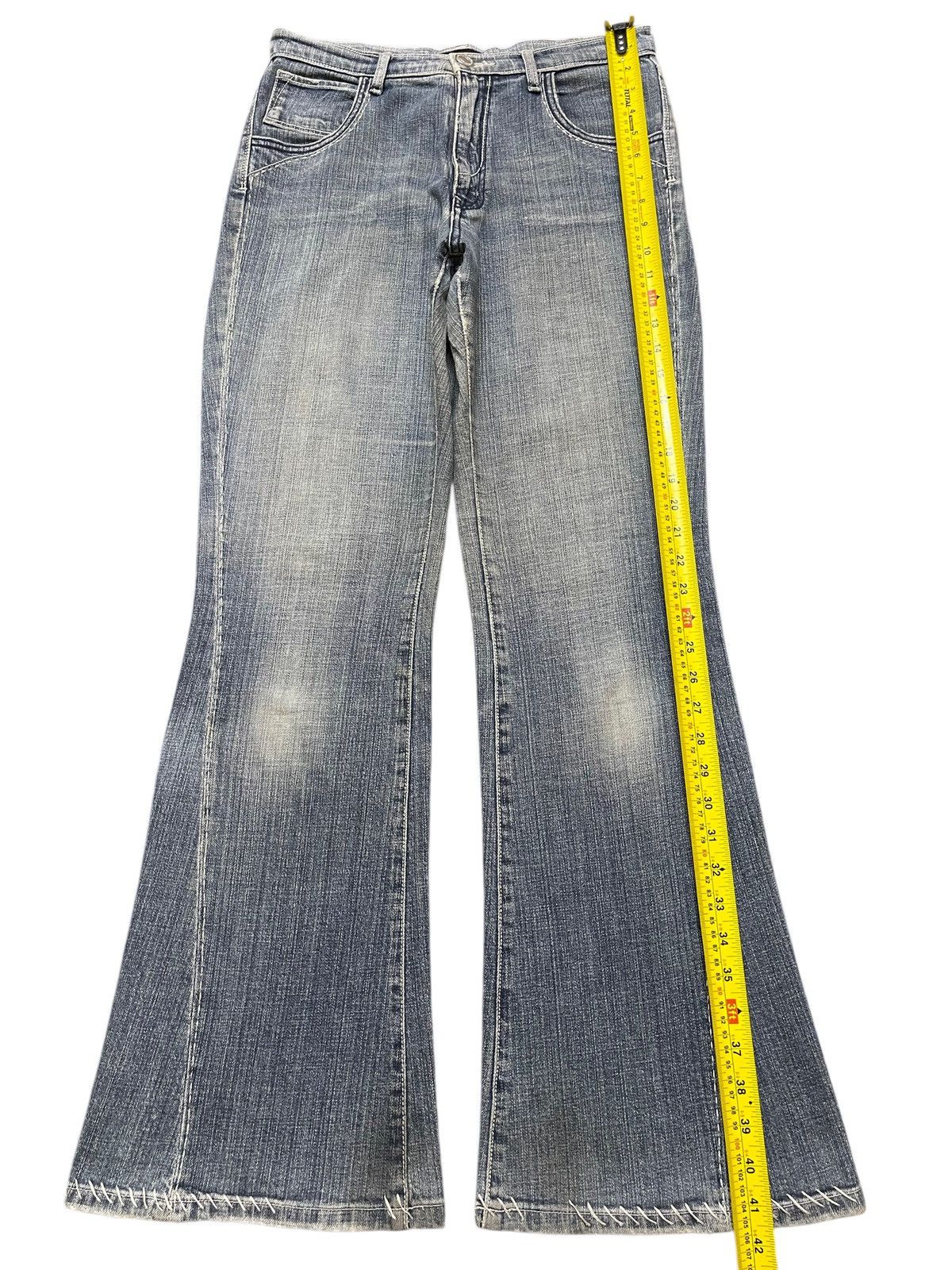 Hysteric Glamour Vintage Japanese Brand Blue Faded Wash Flared Wide Leg Jeans Size US 29 - 12 Thumbnail