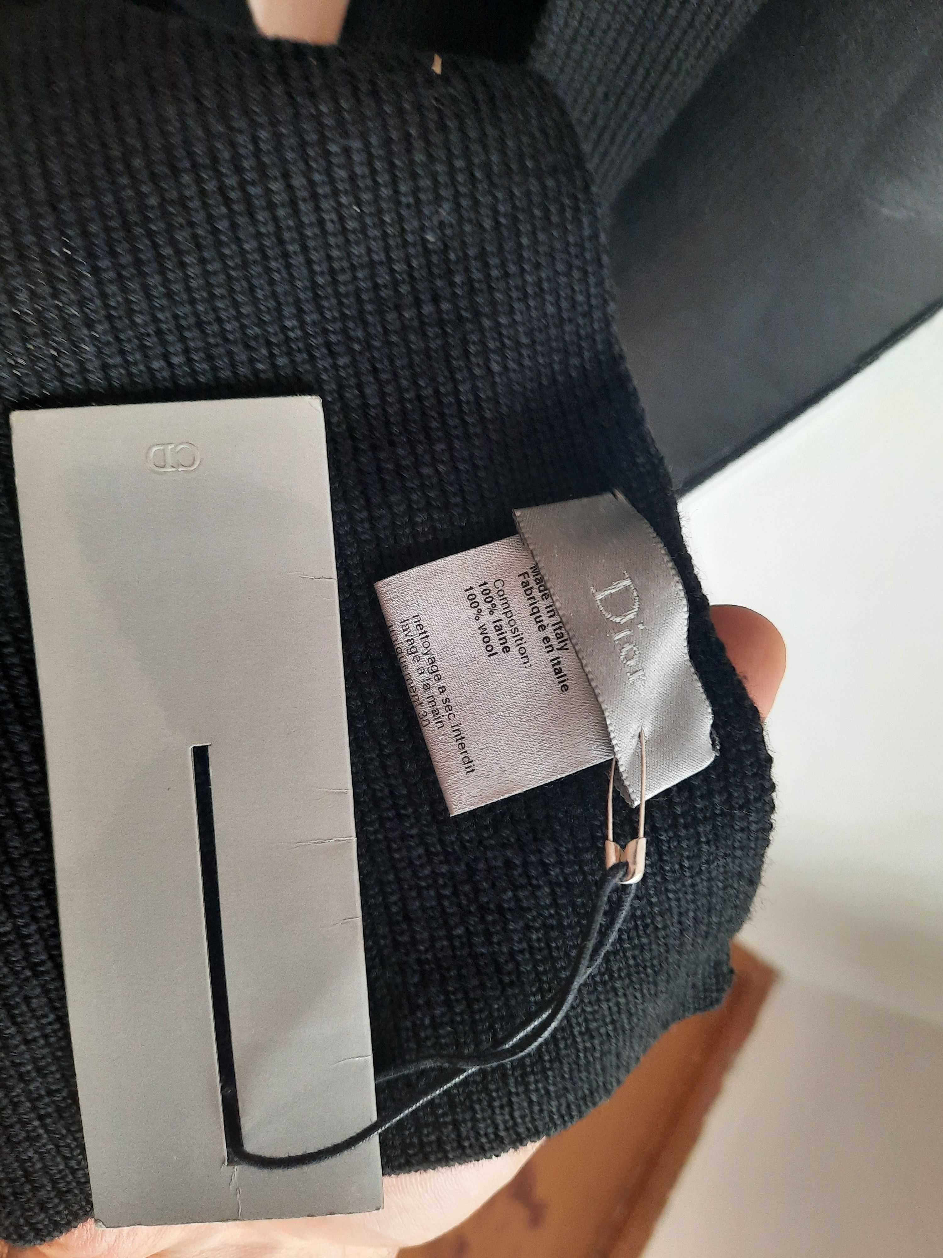 Dior × Hedi Slimane AW03 Luster Dior Homme Hedi Slimane Huge Long Wool Scarf Size ONE SIZE - 9 Thumbnail