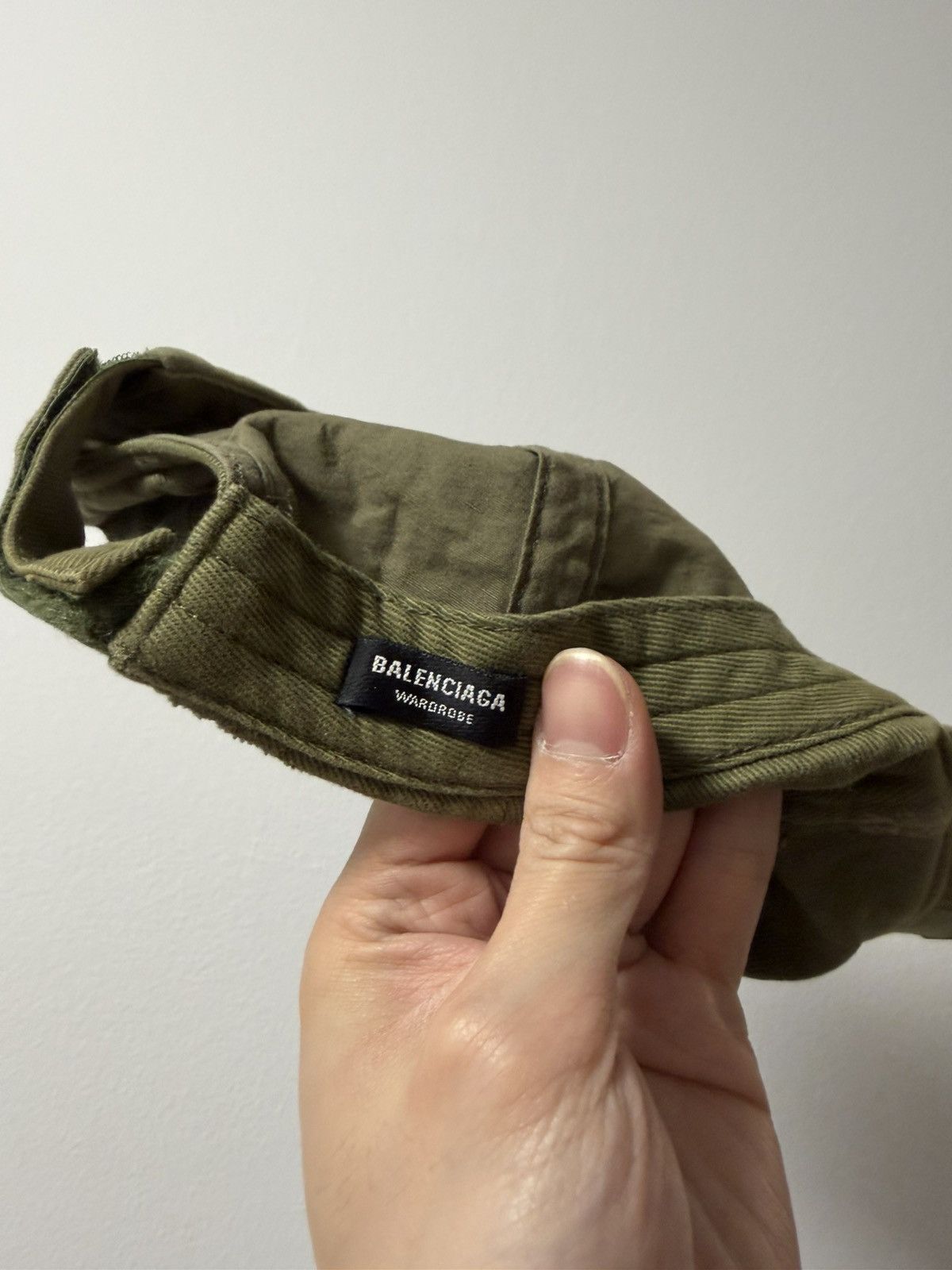 Balenciaga Balenciaga Script Brim Cap Olive Size ONE SIZE - 3 Thumbnail