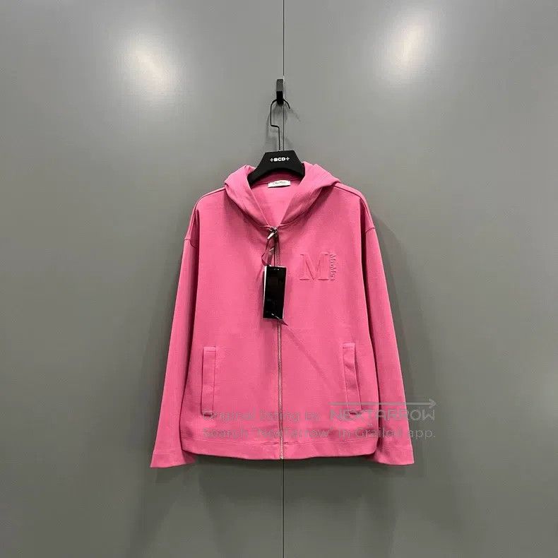 Max Mara Max Mara Pink Zip-up Hoodie Size L / US 10 / IT 46 - 1 Thumbnail