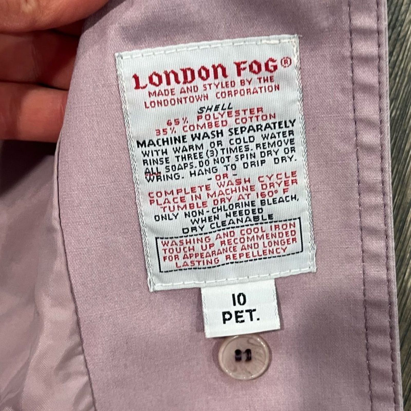 London Fog London Fog Maincoats Vintage Light Pink Trench Coat Sz 10 P Size L / US 10 / IT 46 - 4 Thumbnail