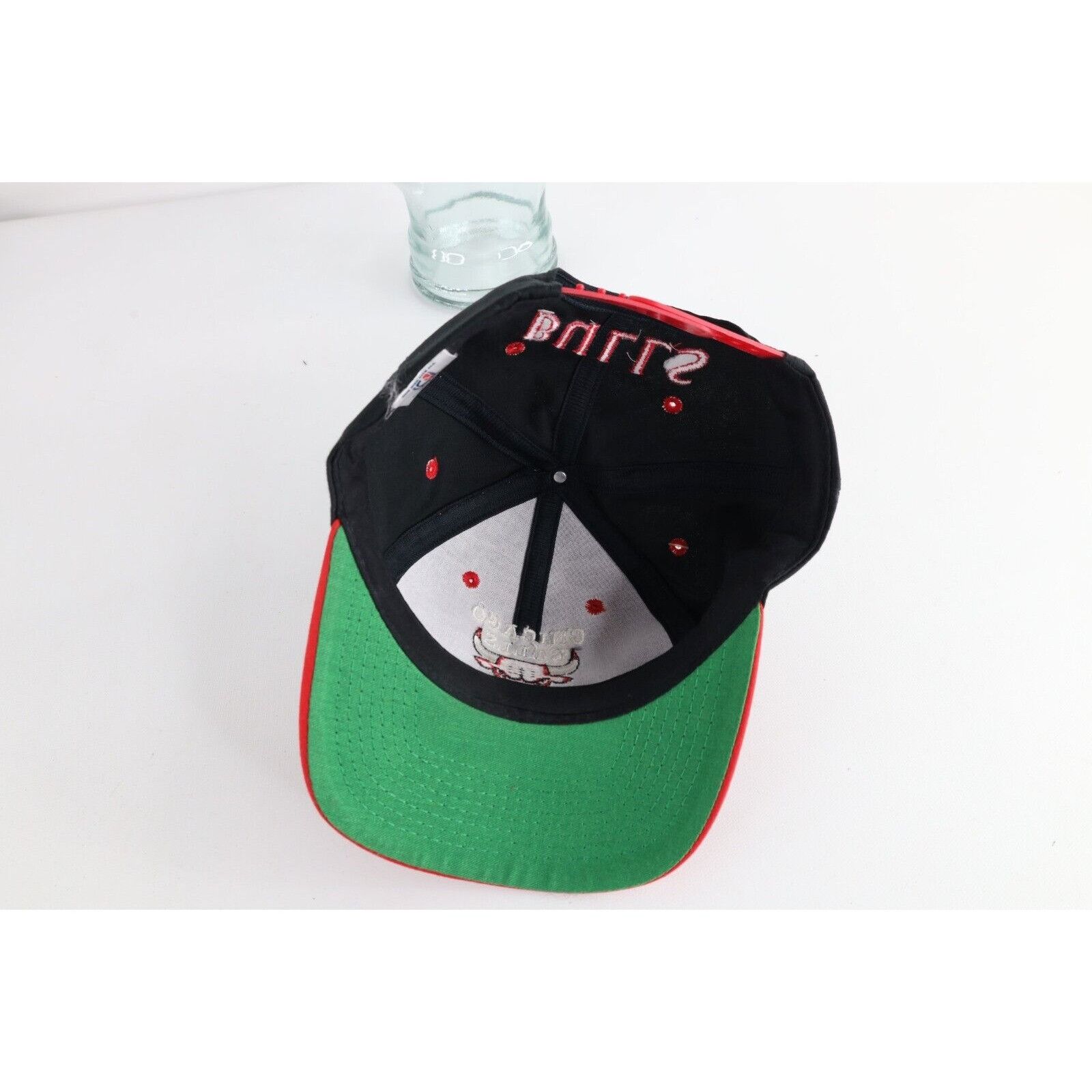 Vintage Deadstock Vintage 90s Spell Out Side Back Chicago Bulls Hat Size ONE SIZE - 6 Thumbnail