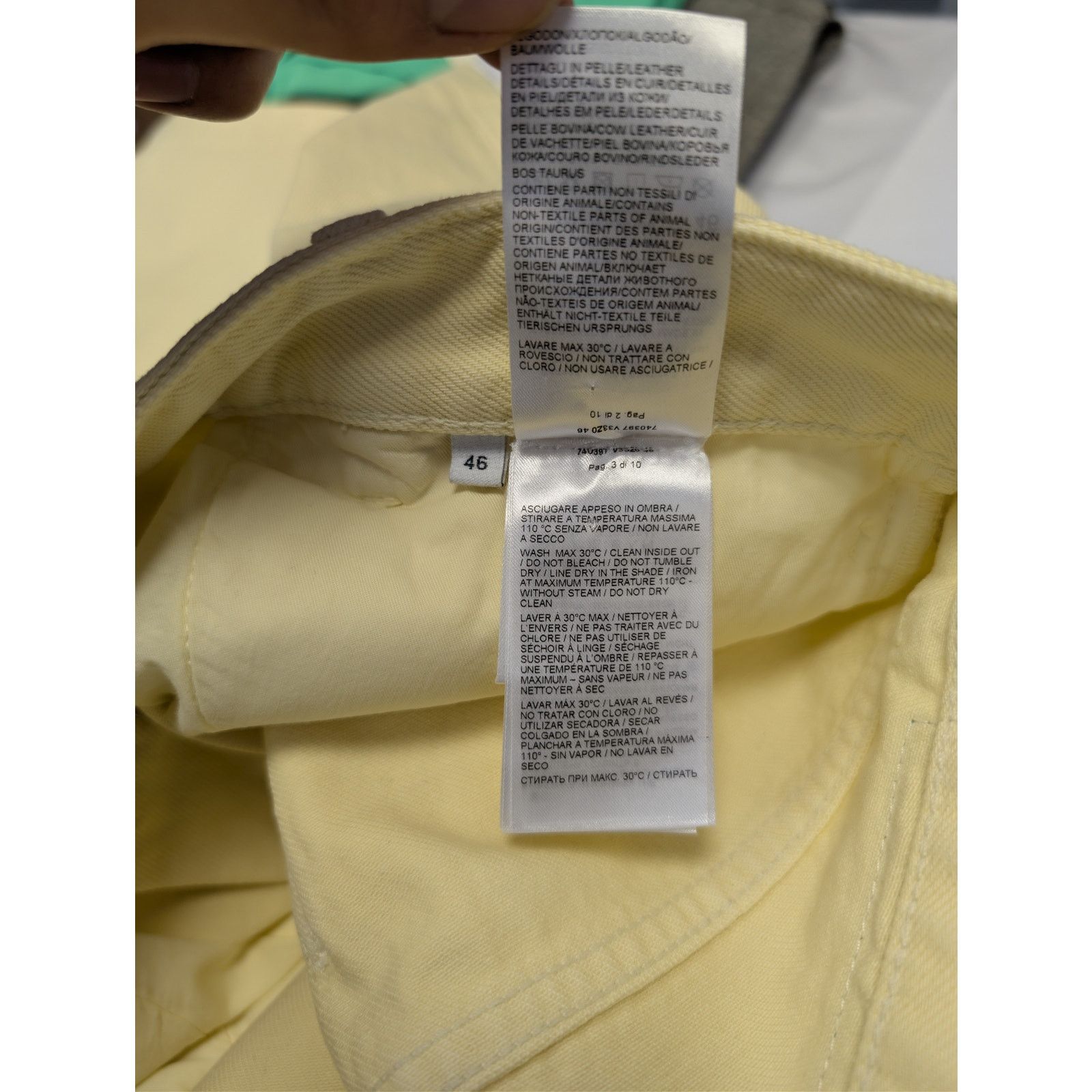 Bottega Veneta o1rshd1 Washed Coloured Denim Trousers Jean in Banana Size US 30 / EU 46 - 16 Thumbnail