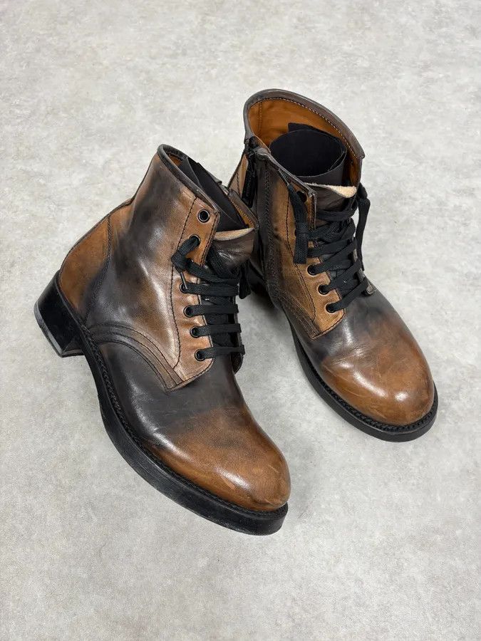 Dsquared2 2010s Dsquared2 Brown Irregular Leather Boots Size US 9 / EU 42 - 5 Thumbnail