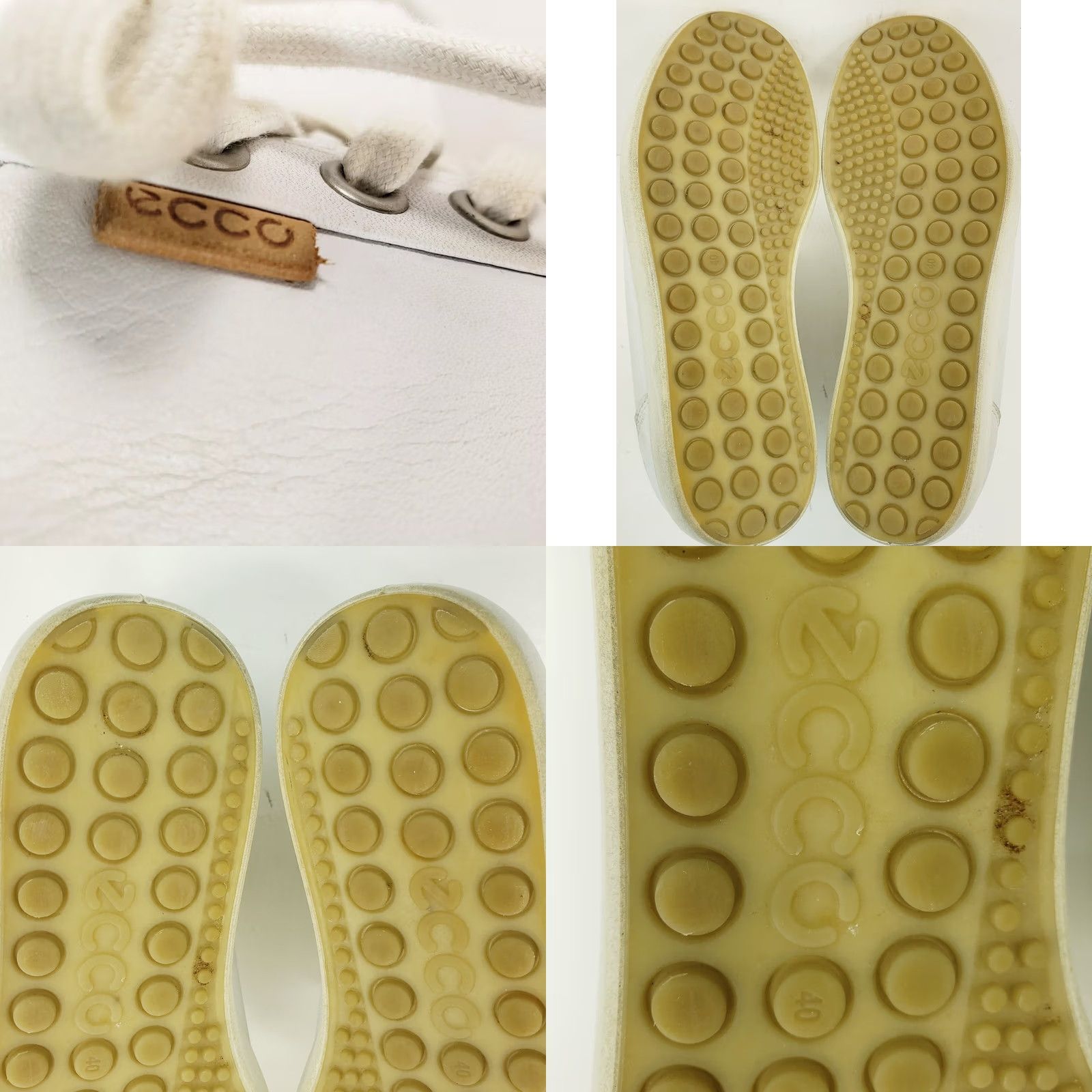 Ecco Ecco Soft 7 Womens Shoes Size 9 White Leather Lace Up Low Top Comfort Sneakers Size M / US 6-8 / IT 42-44 - 9 Thumbnail
