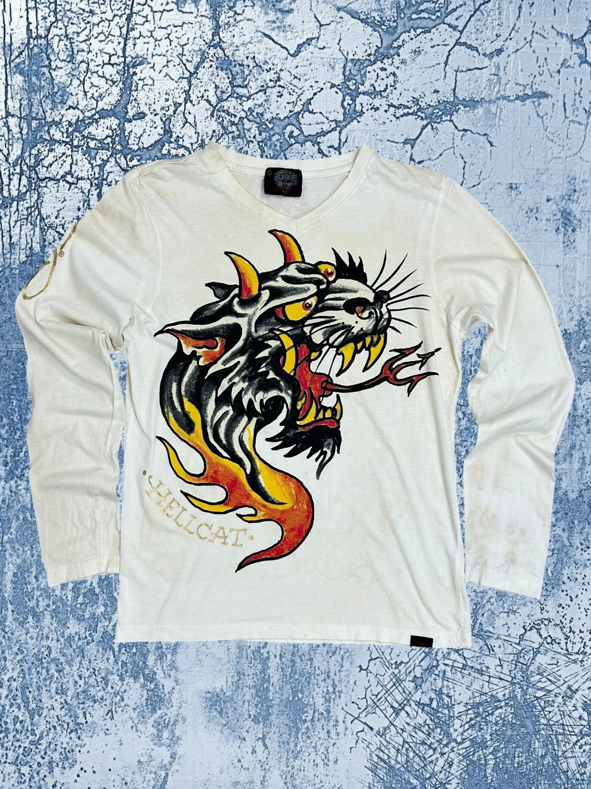 Japanese Brand Ed Hardy Hysteric Art Hellcat Designer Christian Audigier Size US S / EU 44-46 / 1 - 1 Thumbnail