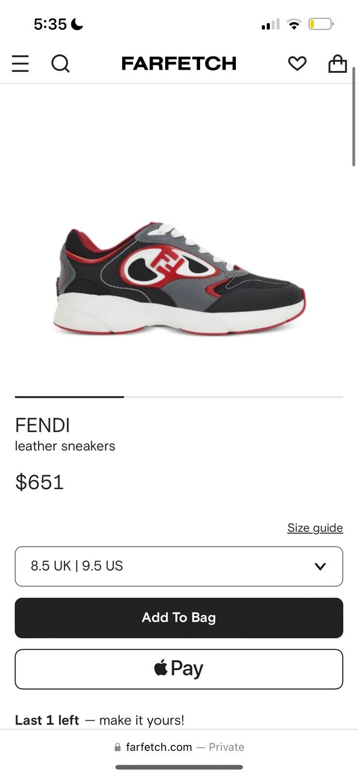 Fendi Fendi Foward Runner Size US 9 / EU 42 - 10 Thumbnail