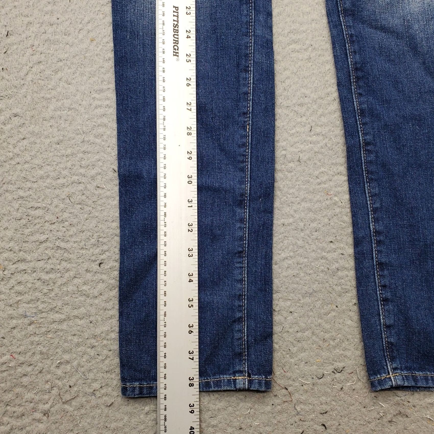 Denime Bullhead Womens 5 Jeans Skinny Blue Denim The 215 Slim Slouch Faded Whiskered Size 27" / US 4 / IT 40 - 3 Thumbnail