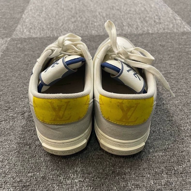 Louis Vuitton Louis Vuitton Grey and white patchwork board shoes Size US 5.5 / EU 38 - 3 Thumbnail