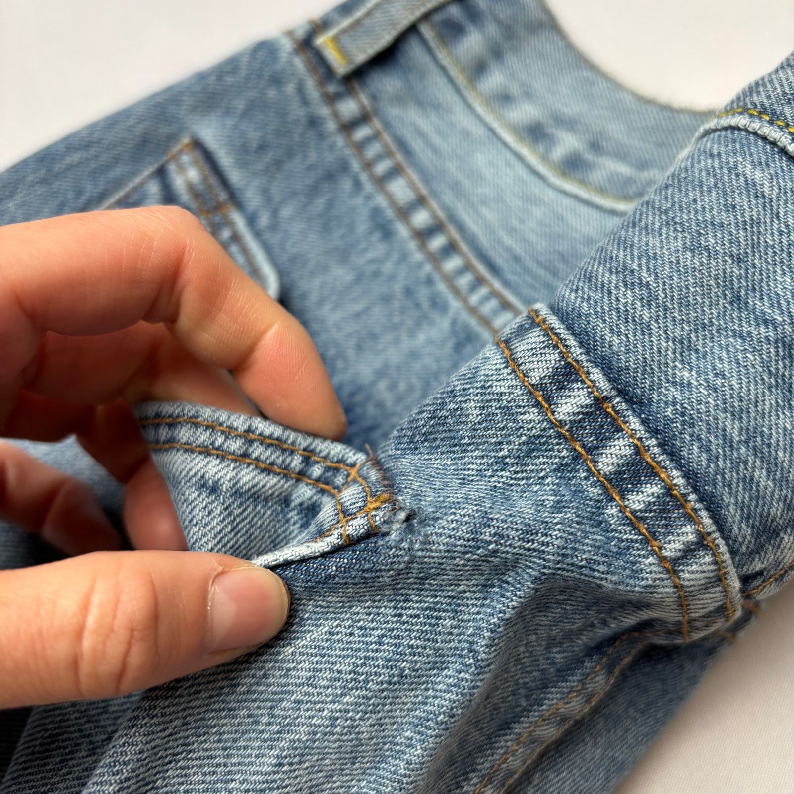 Sid Mashburn $185 Sid Mashburn Light Wash Denim 36x30 Slim Straight Jeans Size US 36 / EU 52 - 15 Thumbnail