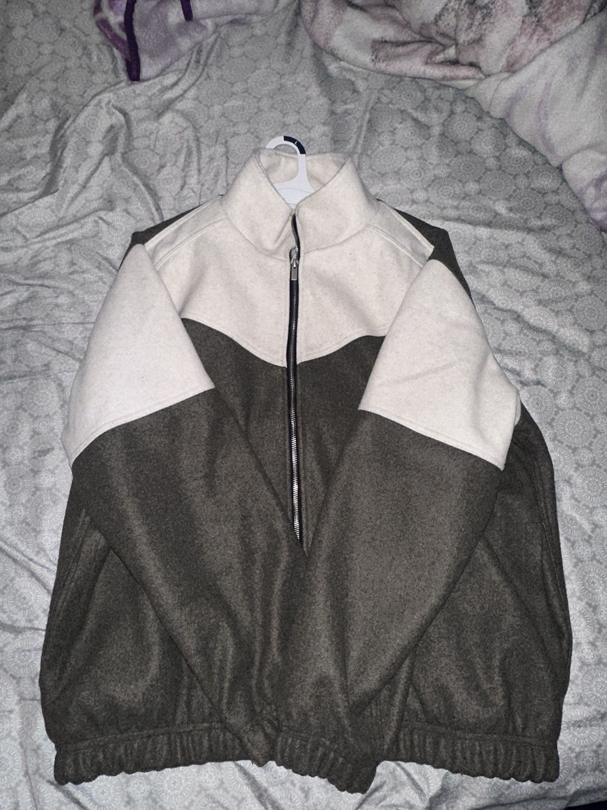 image of Richie Le Collection Wool Flight Jacket in Grey, Men's (Size 2XL)