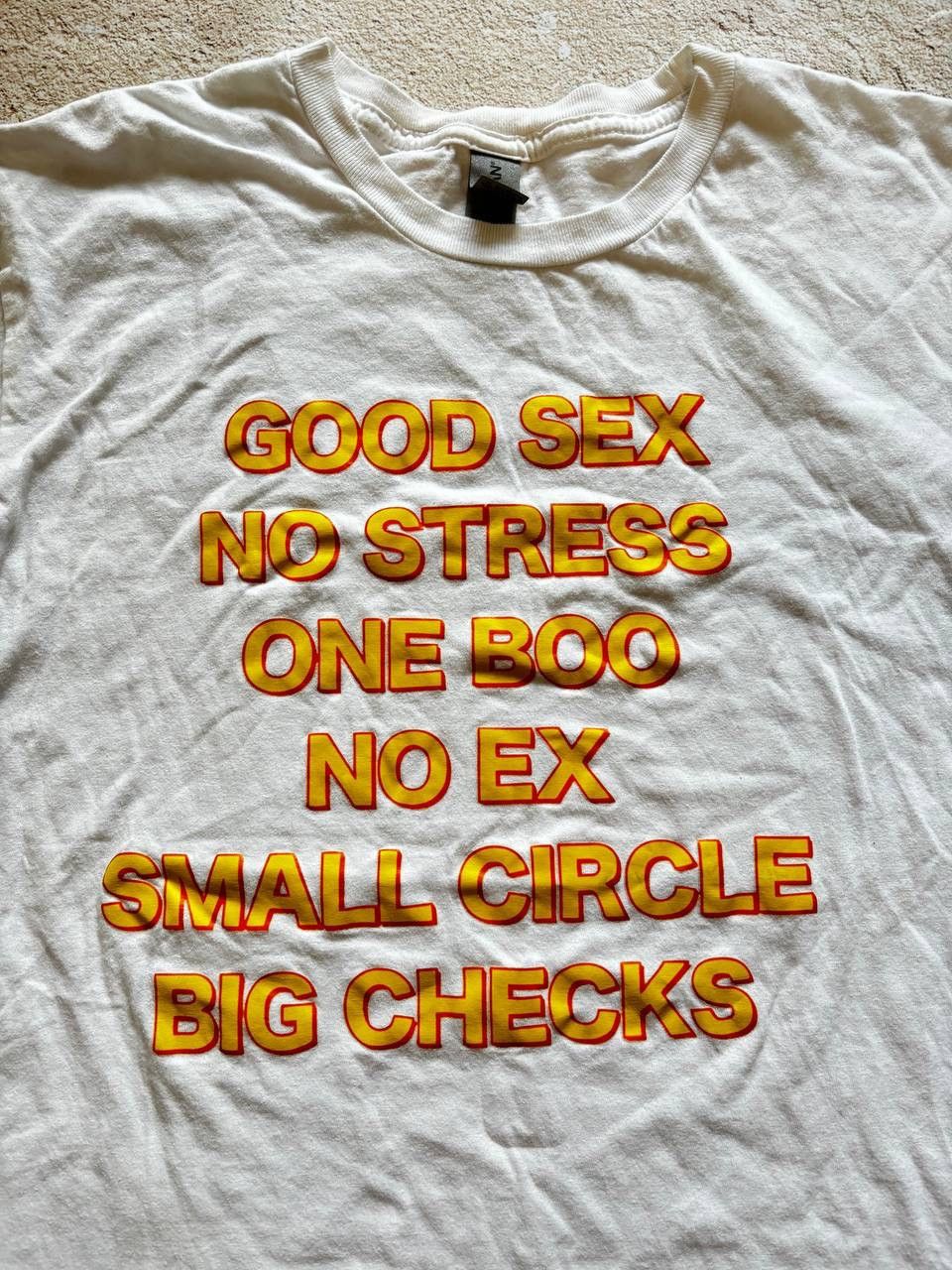 Vintage Vintage “Good S’x,no stress” distressed humor t shirt Size US S / EU 44-46 / 1 - 4 Thumbnail