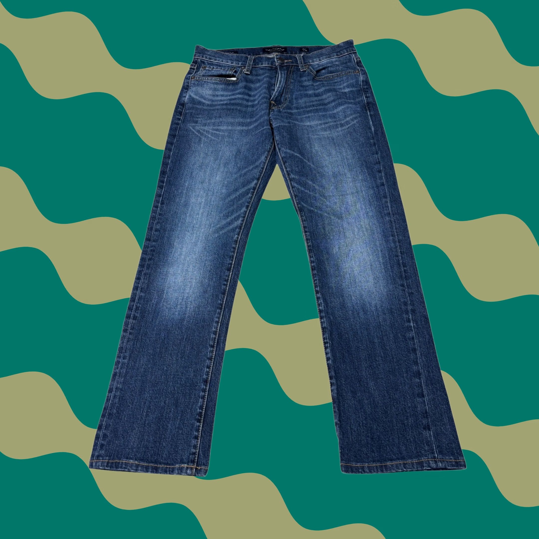 Lucky Brand Lucky Brand 410 Athletic Slim Jeans Mens Blue Denim 29x27 Medium Wash Stretch Size US 29 - 1 Thumbnail