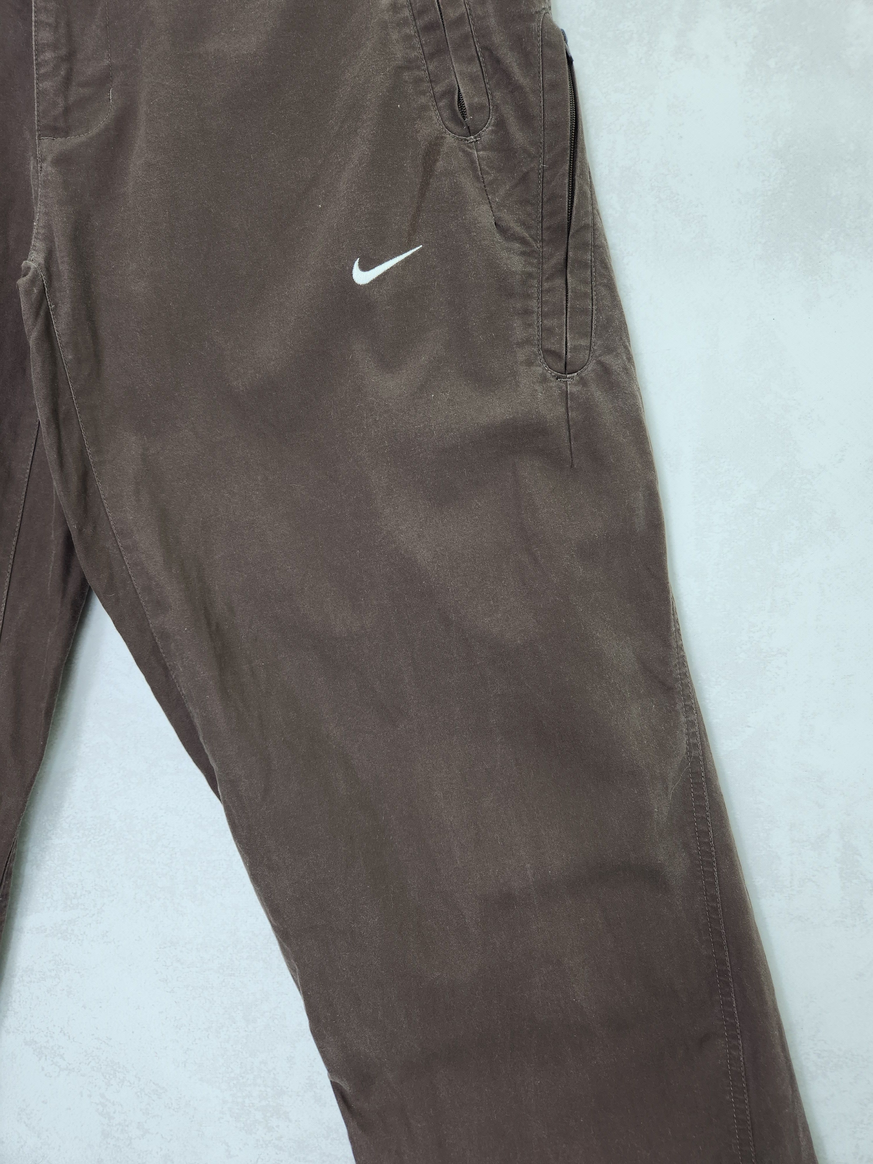 Nike Vintage y2k Nike wmns cotton brown casual pants size M Size 32" / US 10 / IT 46 - 5 Thumbnail